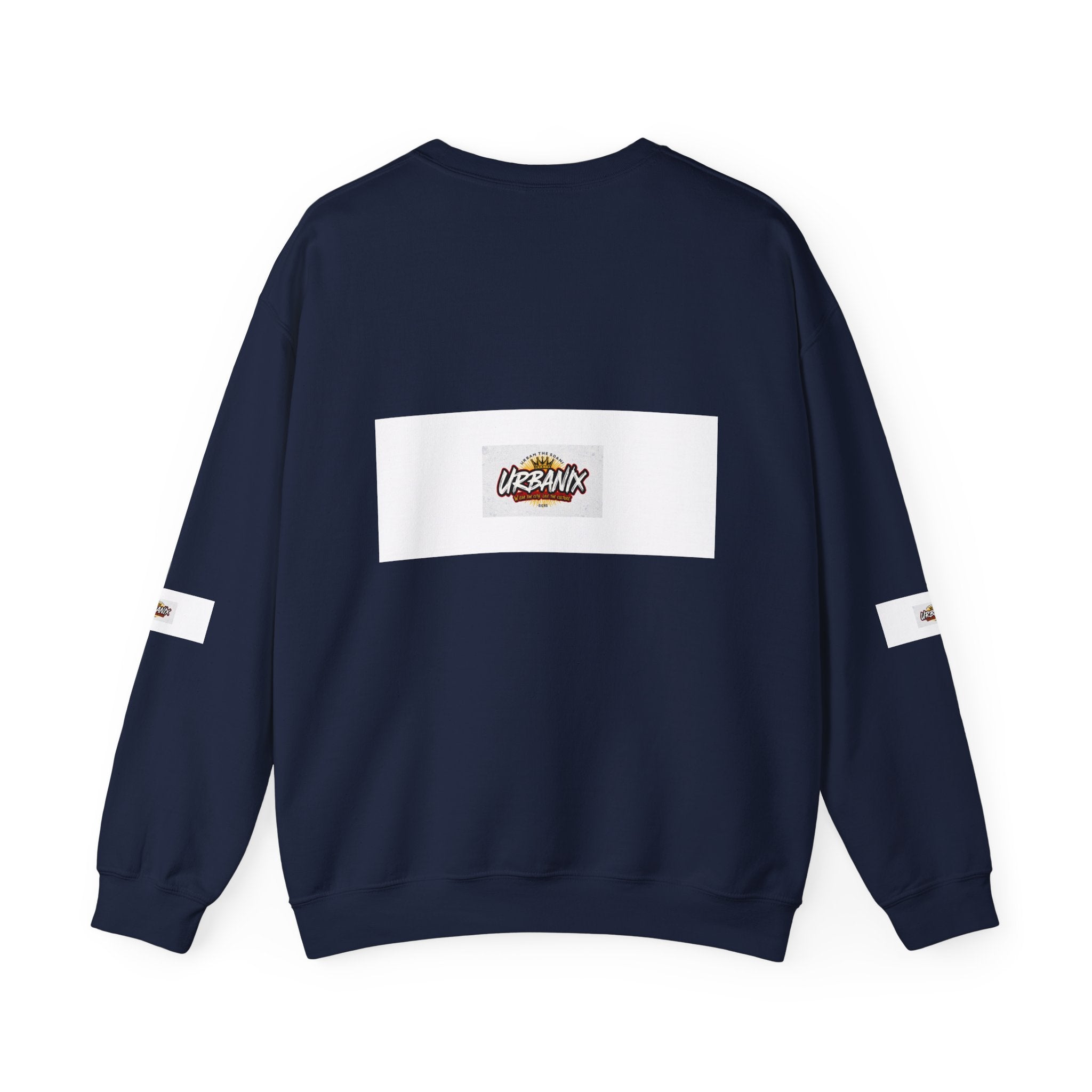 Crewneck Sweatshirt — 'Vibrant Urbanix' Logo Minimalist Streetwear