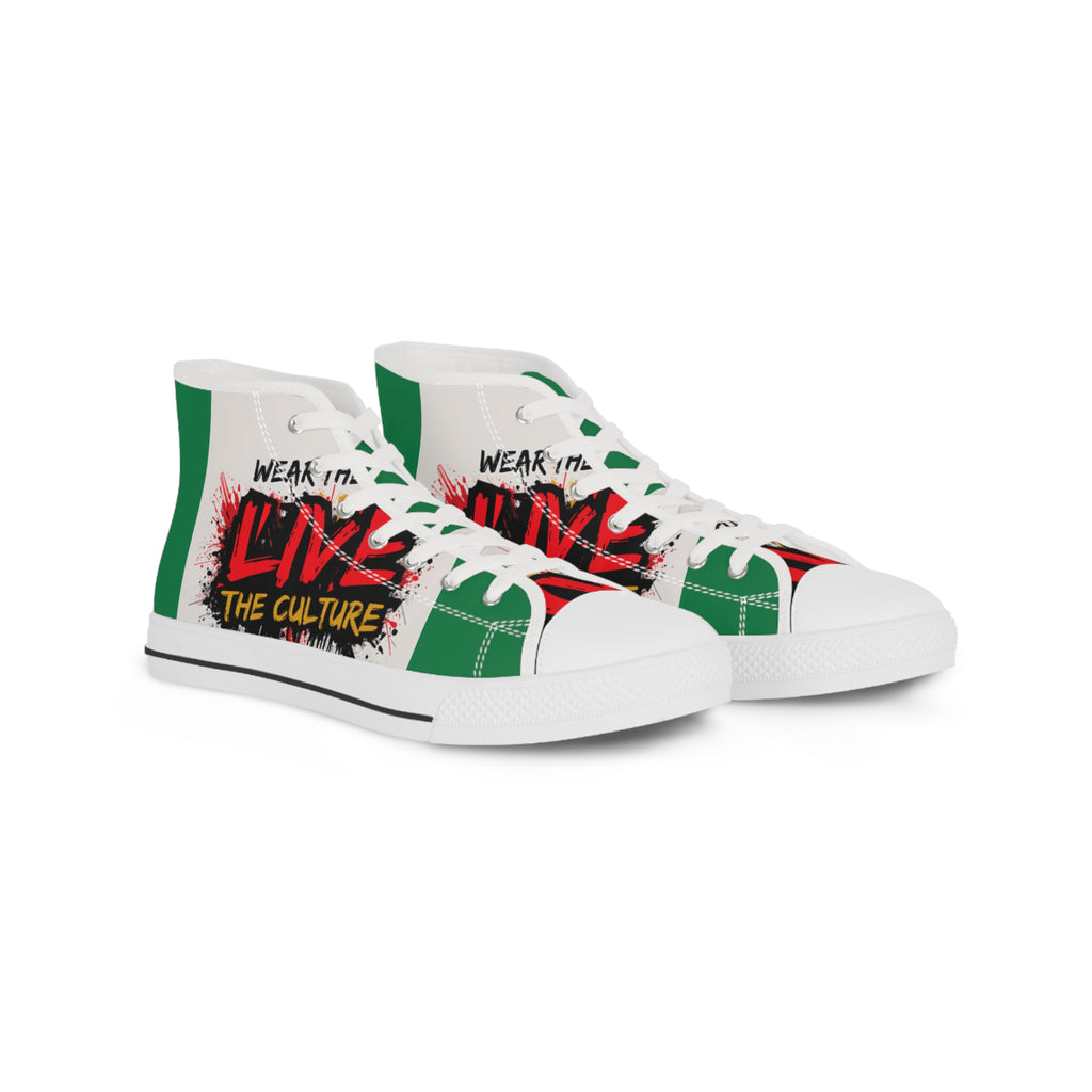 High Top Sneakers — "Wear In Love The Culture" Graphic Streetwear