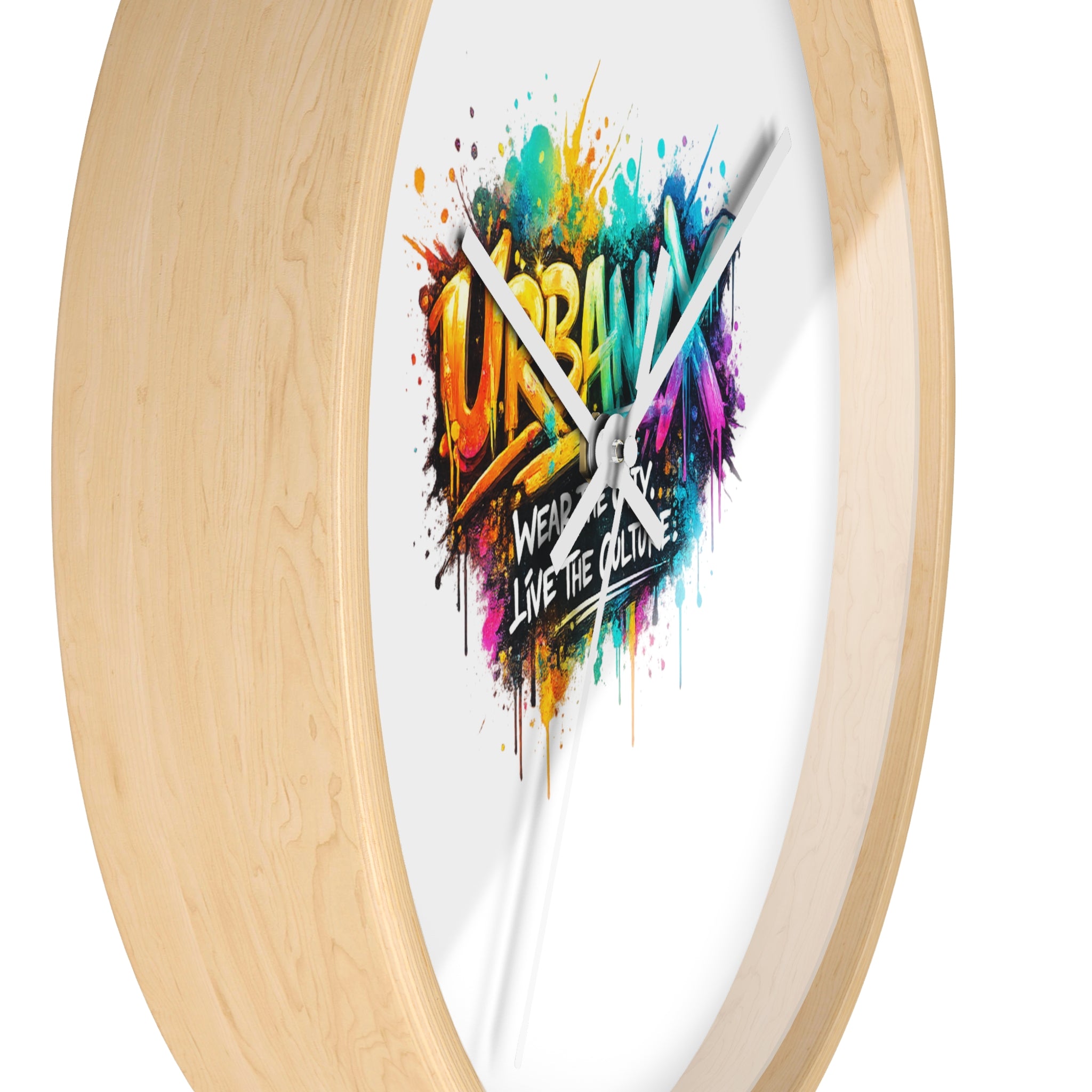 Urbanyx Graffiti Wall Clock — Colorful Street Art "Urban" Design