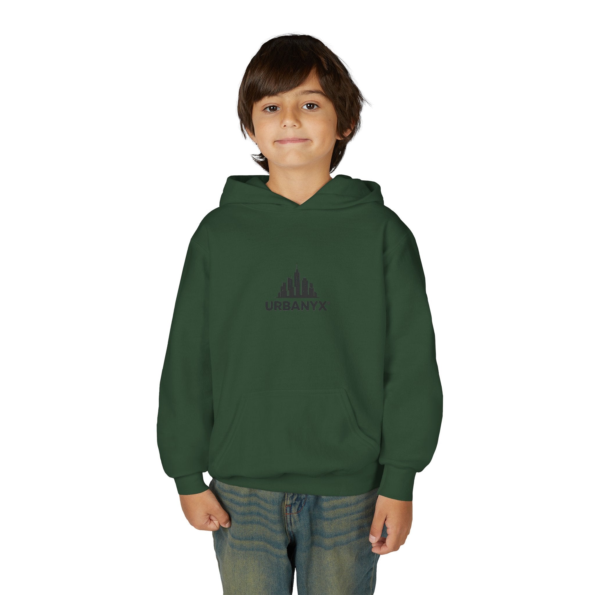 Urbanyx Kids Hoodie — UrbanX Logo Front & Colorful Graffiti Back Youth Sweatshirt