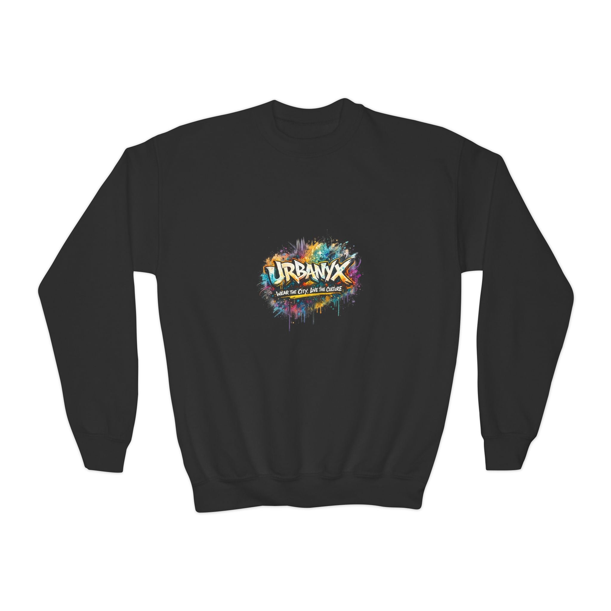 Urbanyx Youth Sweatshirt — 'Urbana' Colorful Graffiti Crewneck