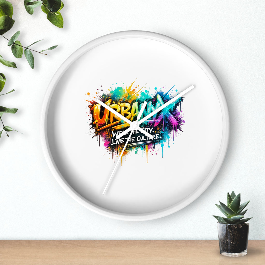 Urbanyx Graffiti Wall Clock — Colorful Street Art "Urban" Design