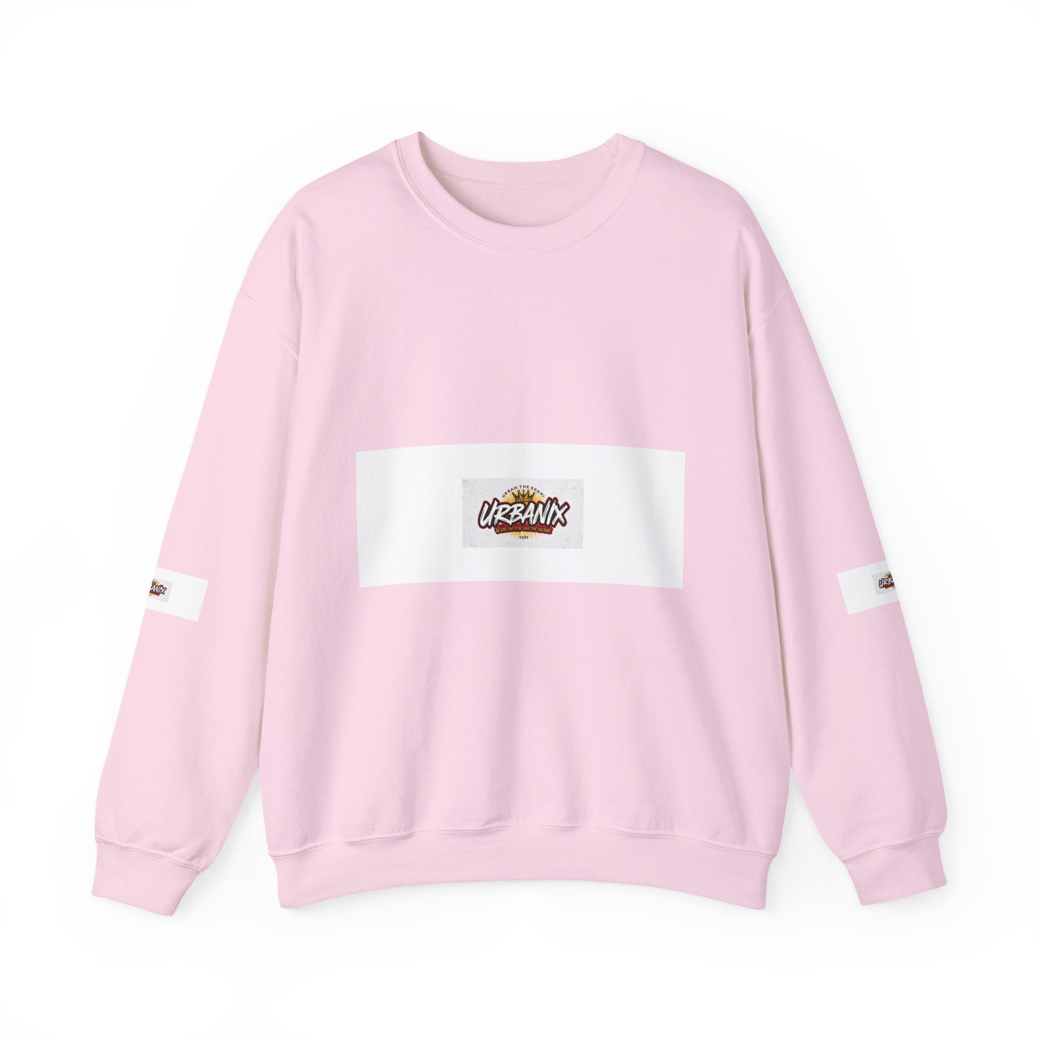 Crewneck Sweatshirt — 'Vibrant Urbanix' Logo Minimalist Streetwear
