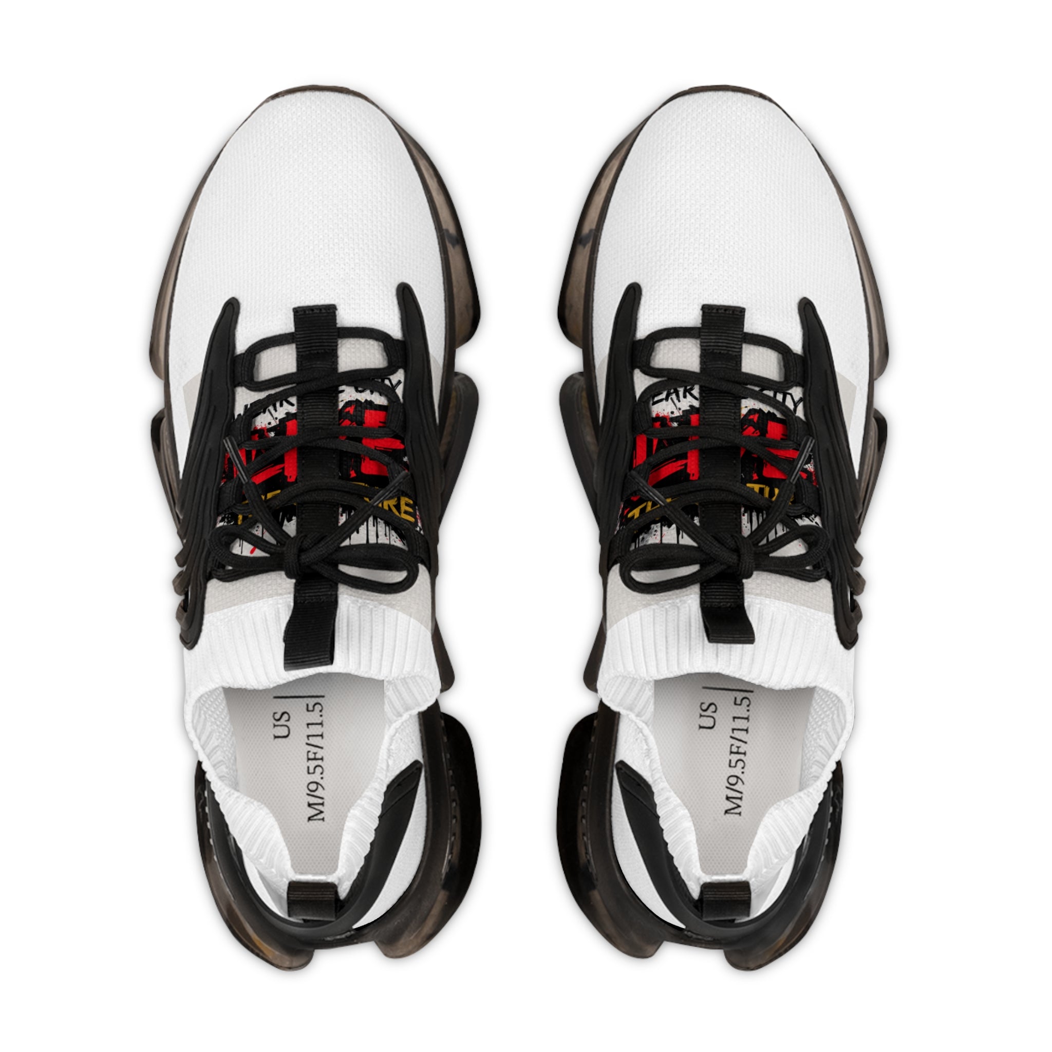 Men's White Mesh Sneakers — Lightweight Breathable Athletic Shoes with Color-Speckled SoleUrbanyX wear the city , we the Culture