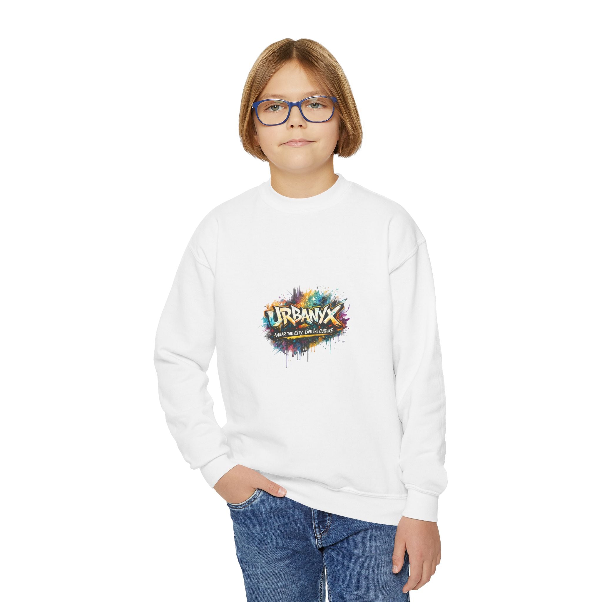Urbanyx Youth Sweatshirt — 'Urbana' Colorful Graffiti Crewneck