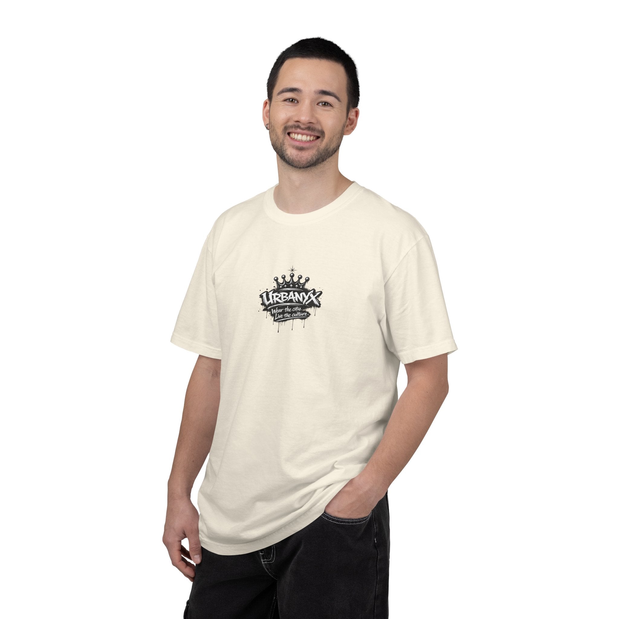 UrbanX Crown Logo T-Shirt — Small Chest Graphic Streetwear Tee