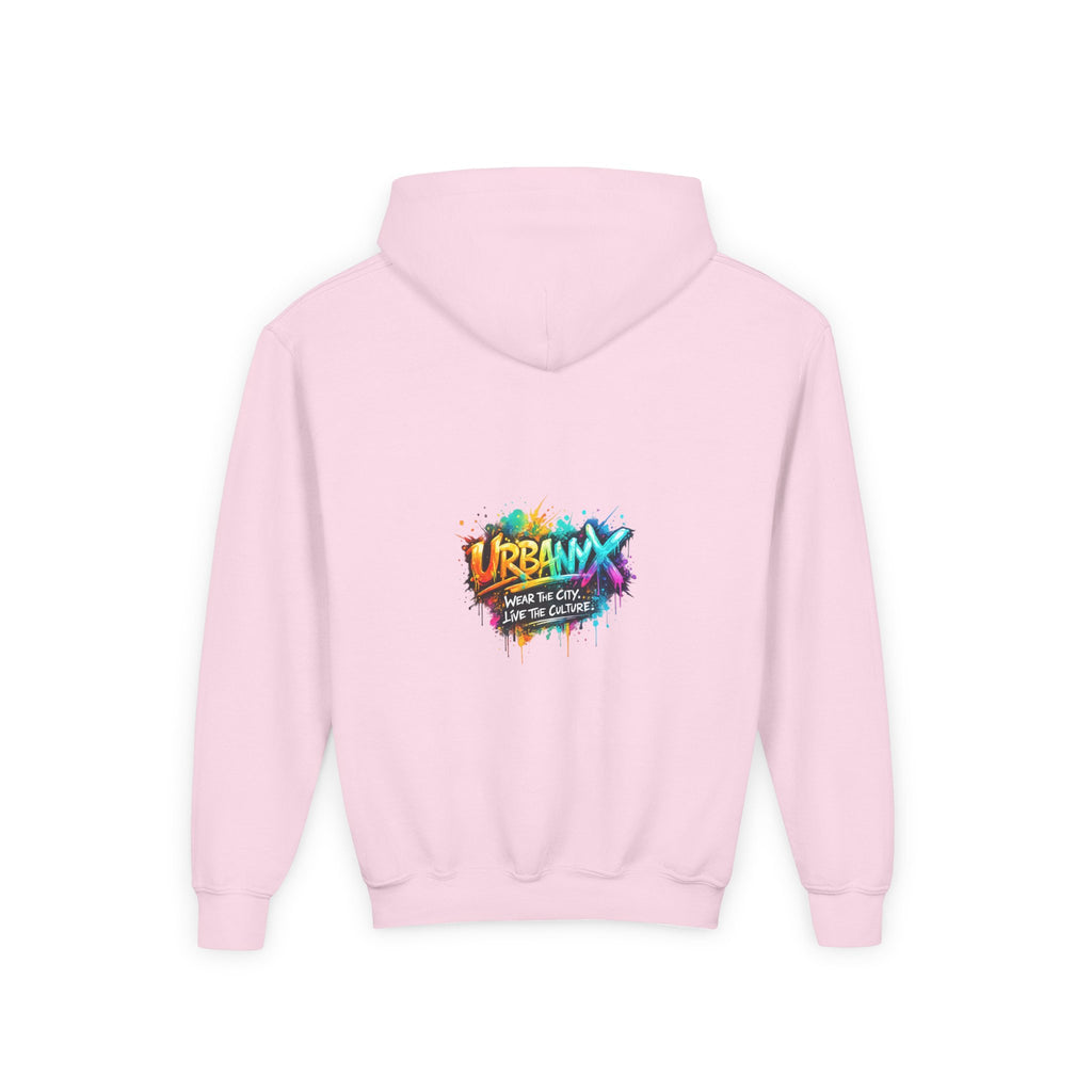 Urbanyx Youth Hoodie — UrbanX Graffiti Logo Sweatshirt (Color Splash)