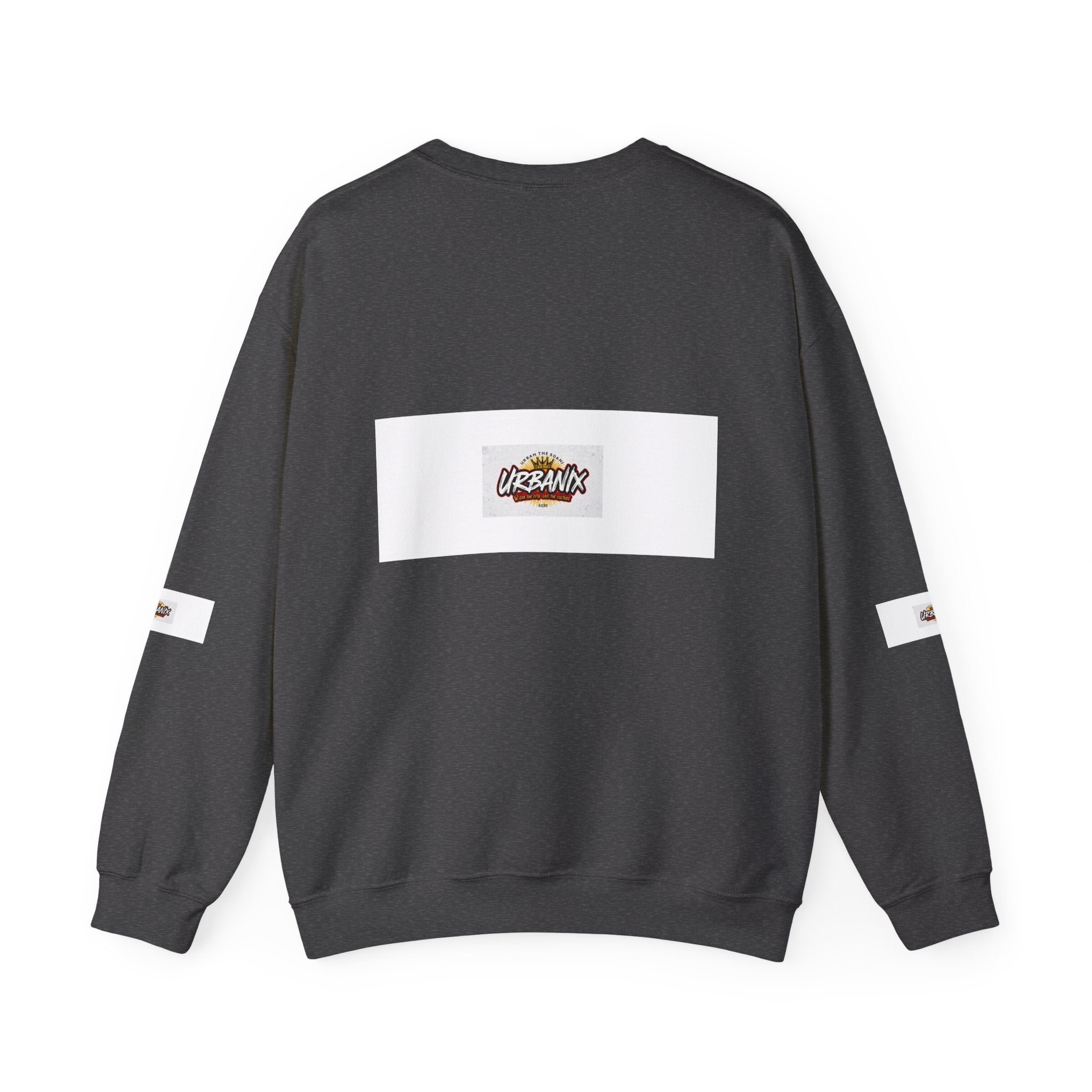Crewneck Sweatshirt — 'Vibrant Urbanix' Logo Minimalist Streetwear