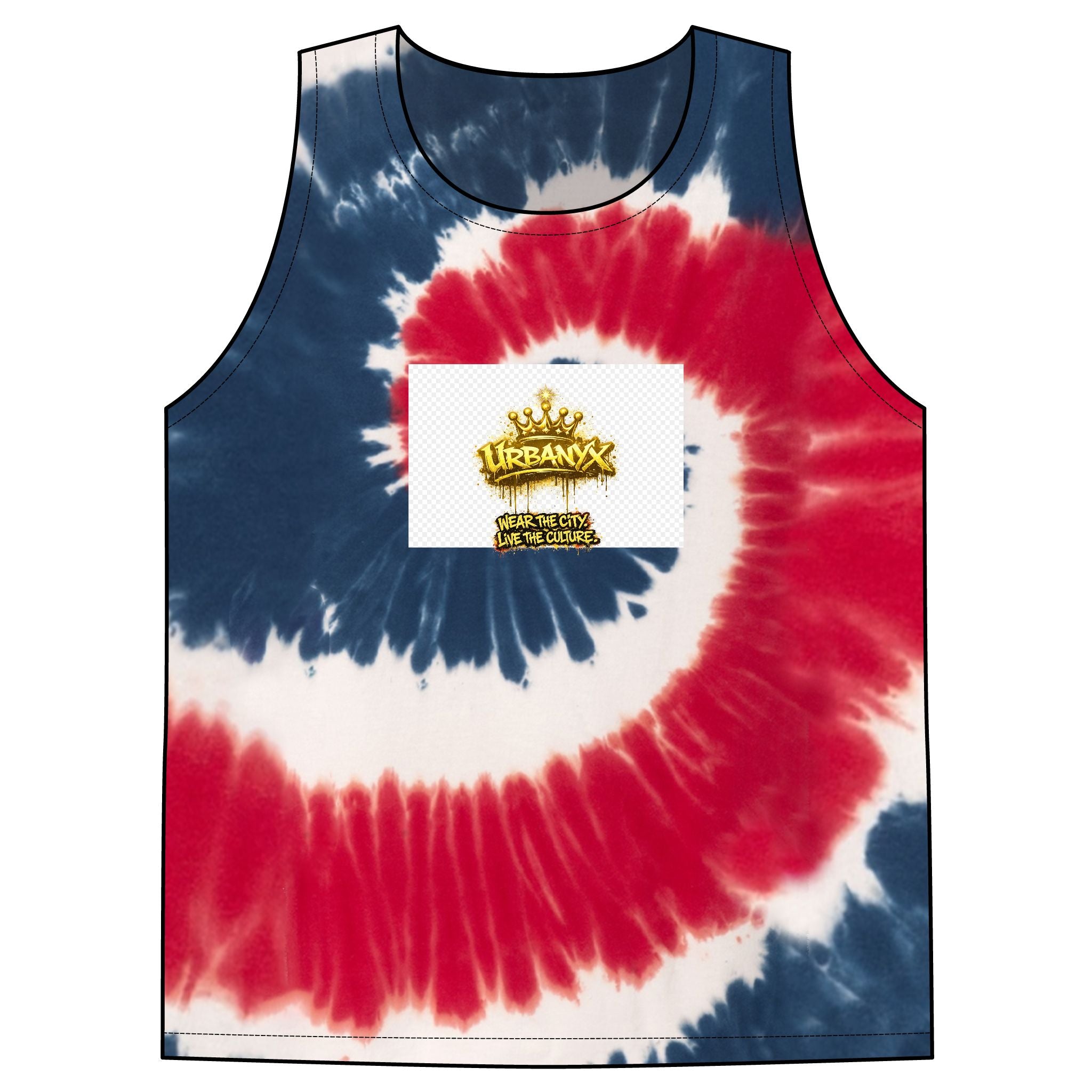 UrbanyXTie-Dye Tank Top — Retro Spiral Pastel Beachwear