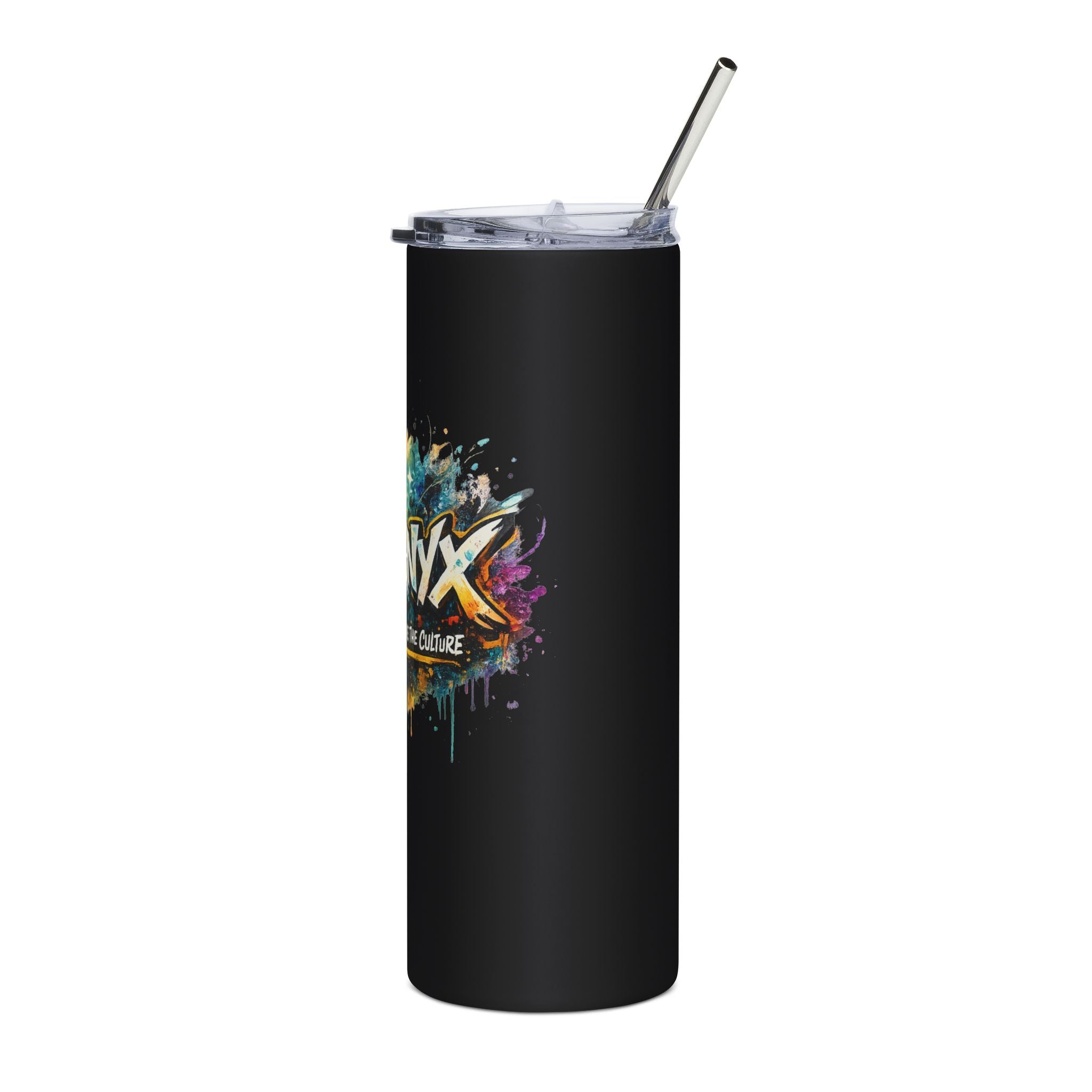 Urbanyx 20oz Stainless Tumbler — Colorful Graffiti "Wear the City, Live the Culture" Drinkware