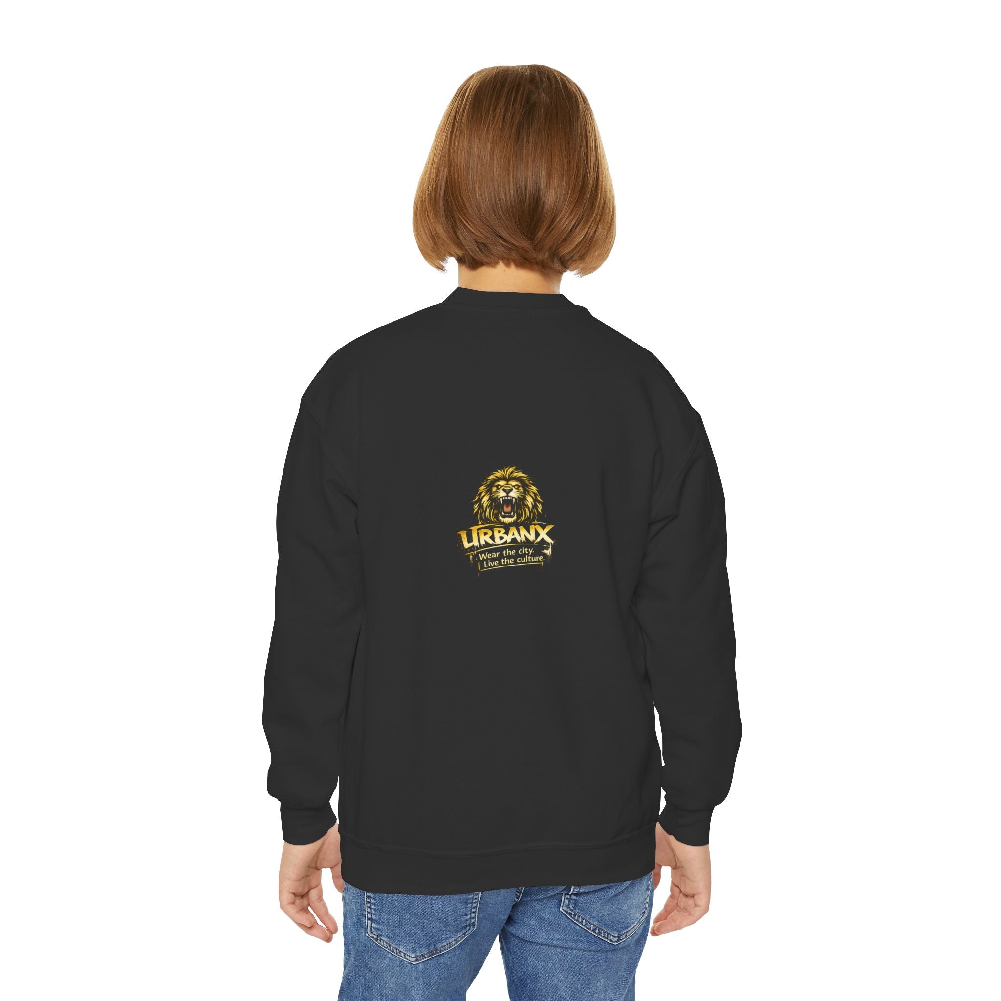 Urbanyx Youth Crewneck Sweatshirt - Colorful Urban Graffiti Logo Crew