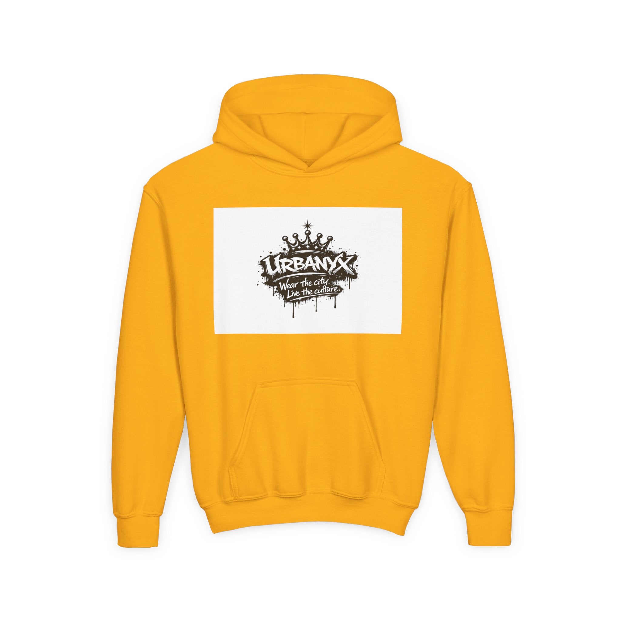 UrbanyX Youth Hoodie — UrbanX Graffiti Crown "Wear the City, Live the Culture" Streetwear