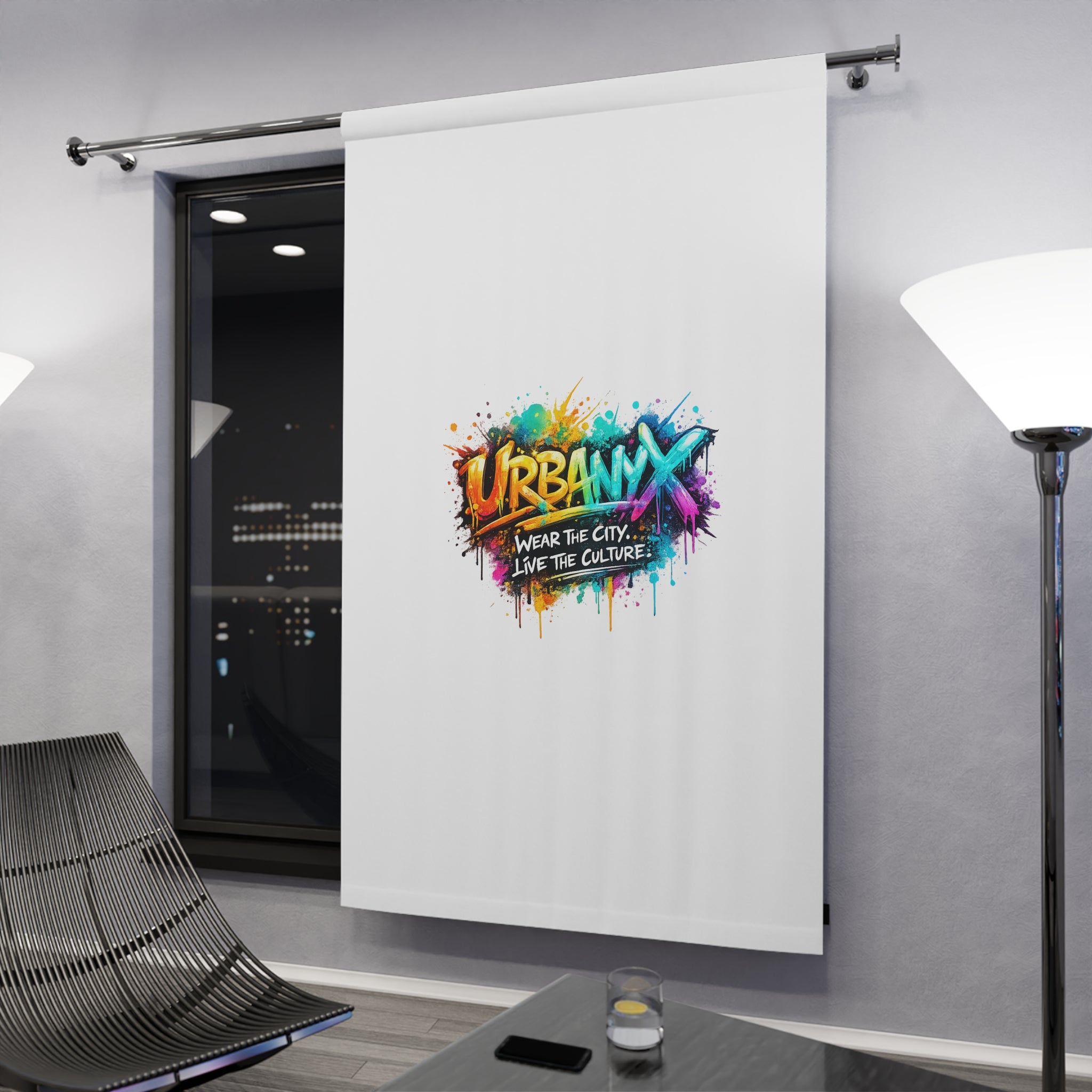Urbanyx Graffiti Window Curtain — Colorful 'Urban' Street Art Design