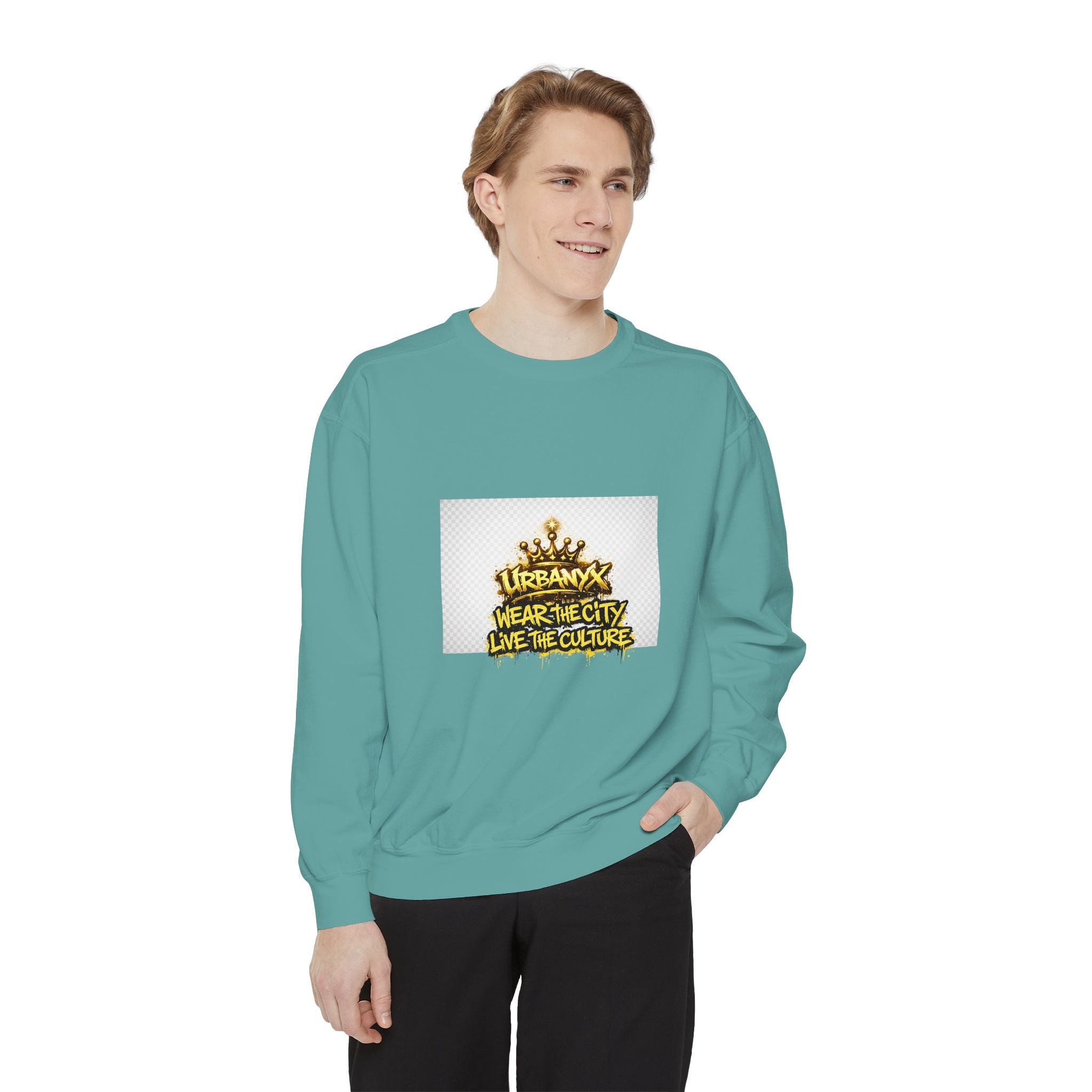 Urbanyx Crown Sweatshirt — "Wear The City Live The Culture" Graphic Crewneck