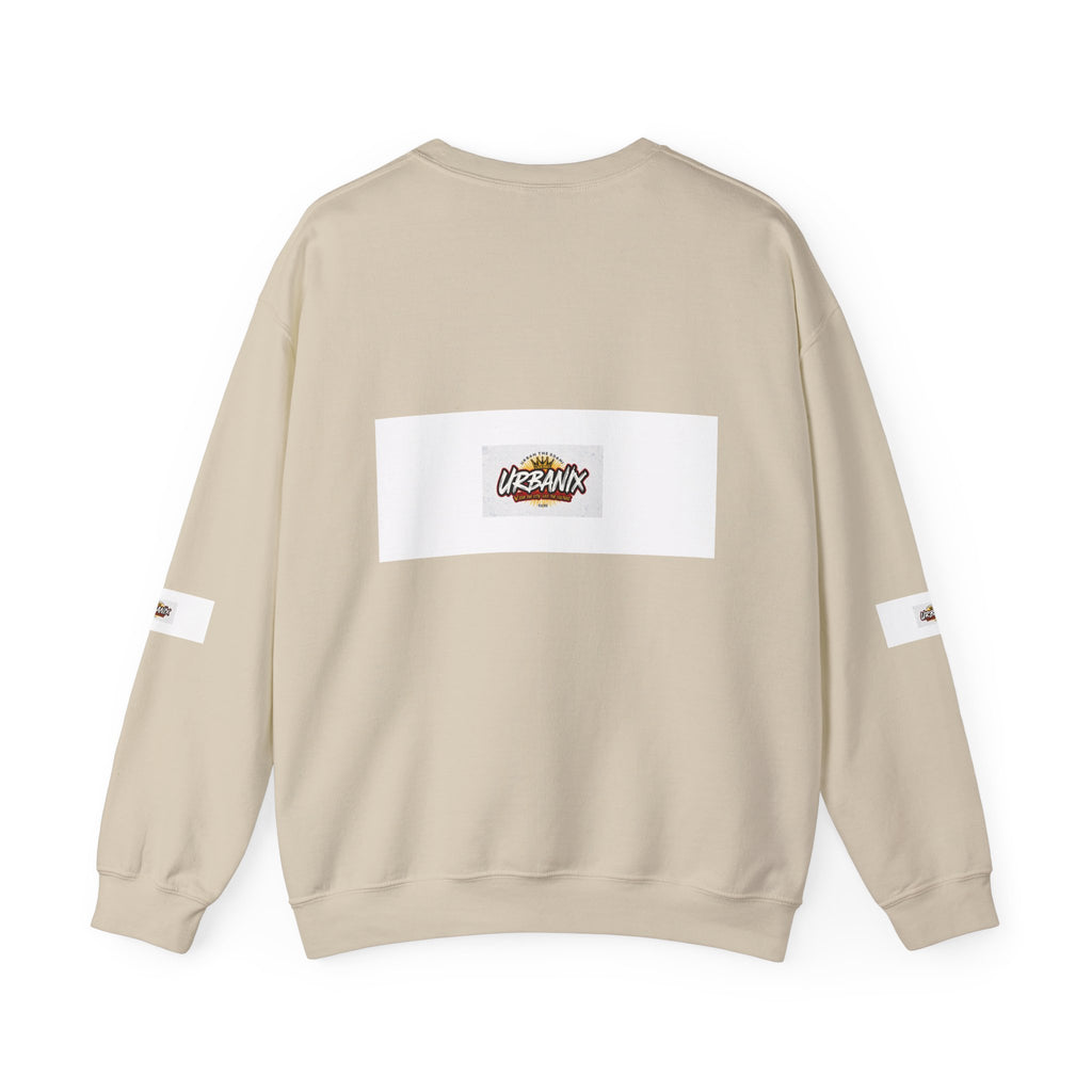 Crewneck Sweatshirt — 'Vibrant Urbanix' Logo Minimalist Streetwear