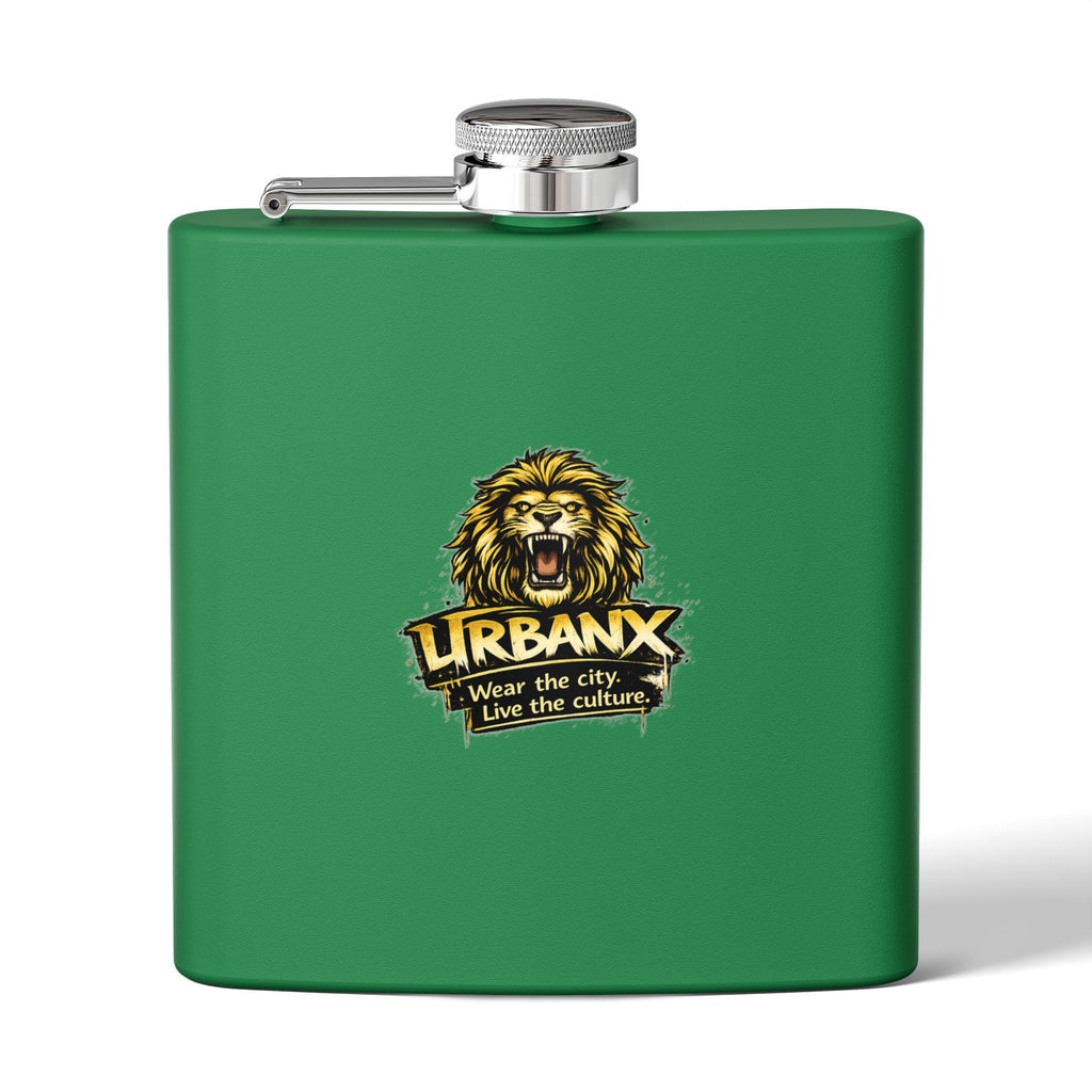 Urbanyx Flask — UrbanX Lion Logo 6oz Stainless Steel Hip Flask