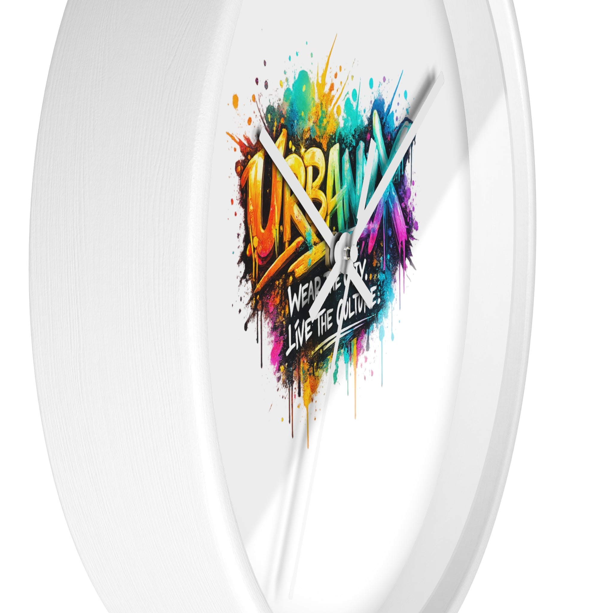Urbanyx Graffiti Wall Clock — Colorful Street Art "Urban" Design