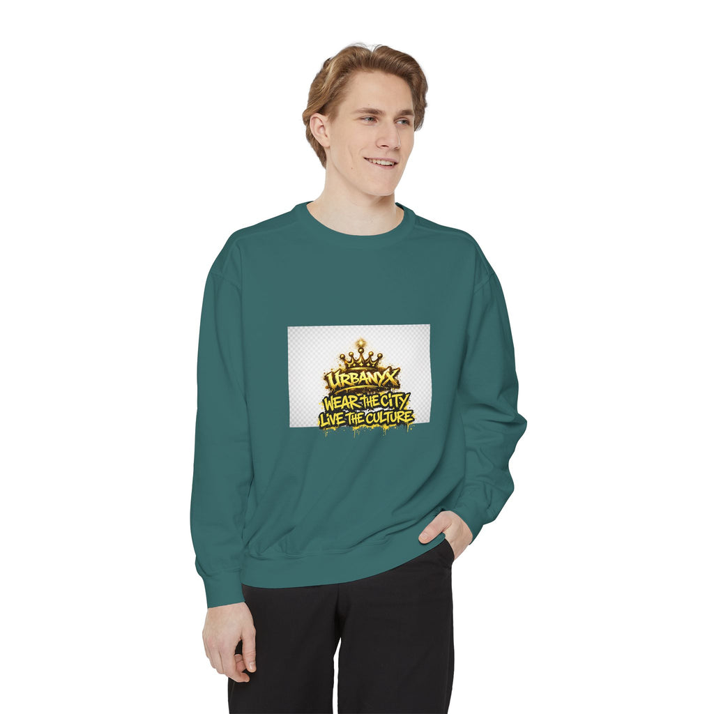 Urbanyx Crown Sweatshirt — "Wear The City Live The Culture" Graphic Crewneck