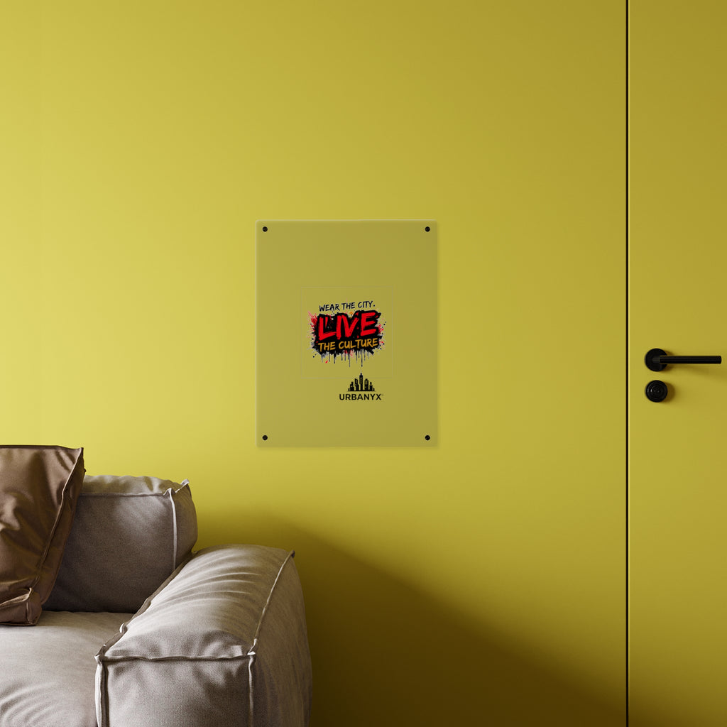 Urbanyx Live The Culture Acrylic Wall Art Panel – Urban Graffiti City Decor