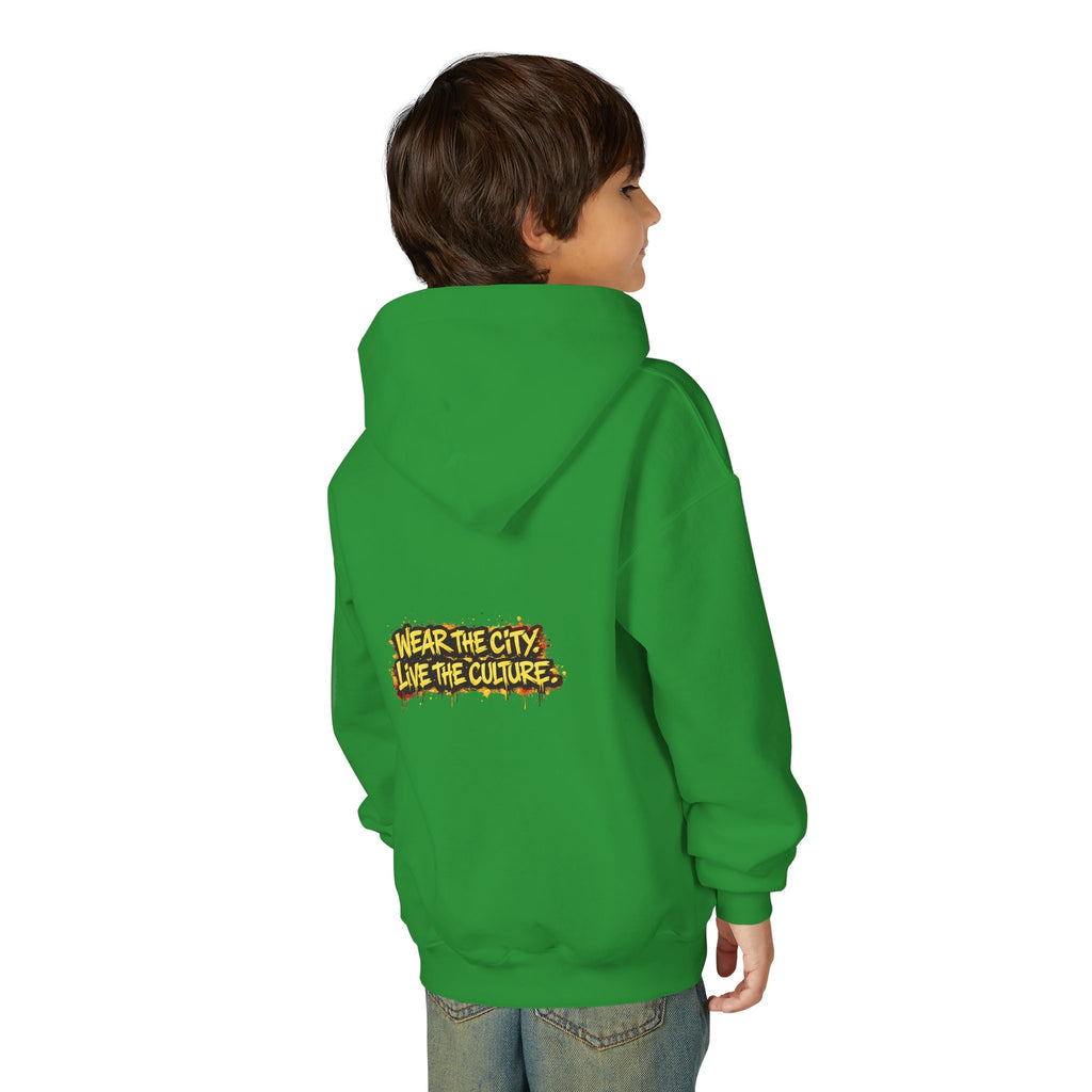 UrbanyX Youth Hoodie — UrbanX Graffiti Crown "Wear the City, Live the Culture" Streetwear