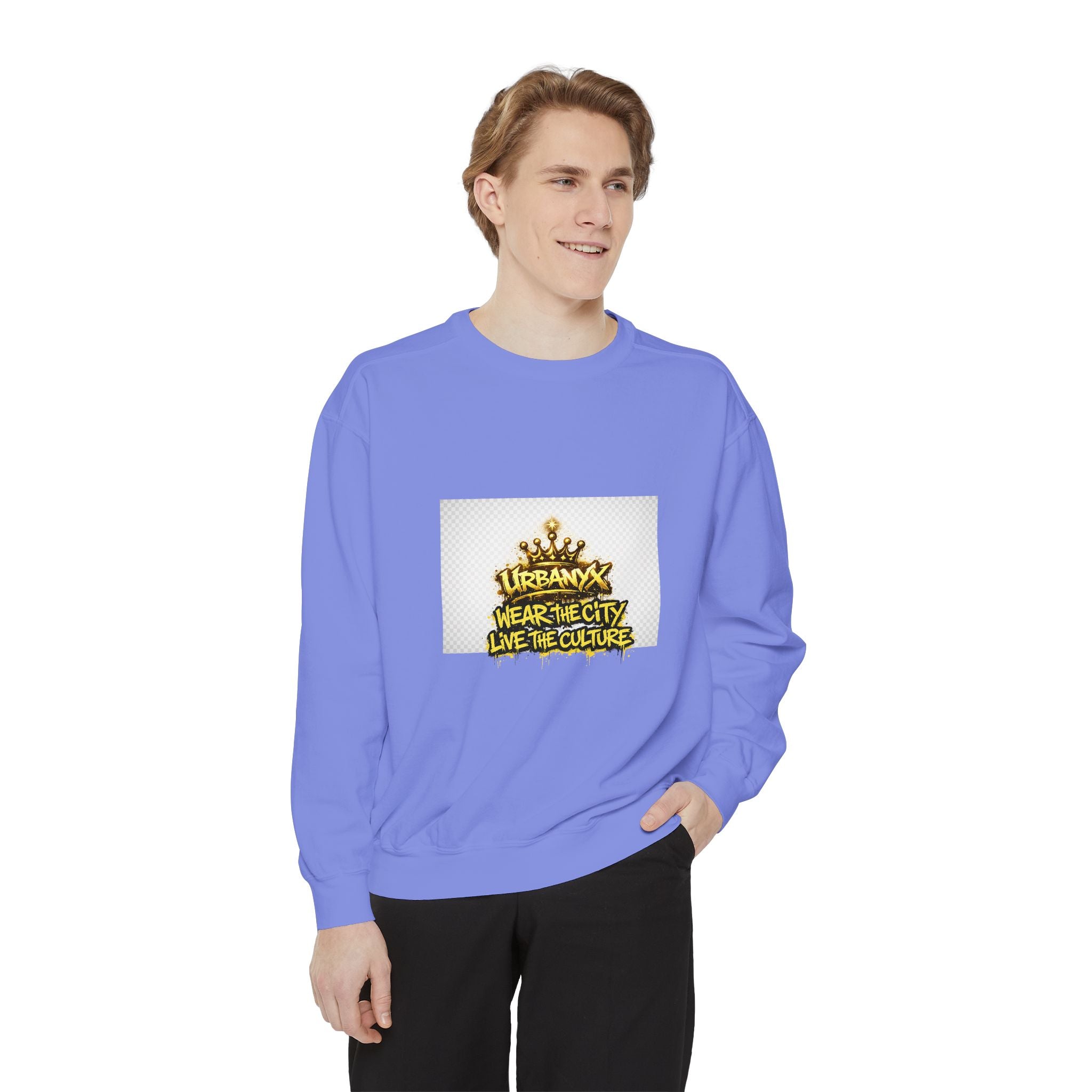 Urbanyx Crown Sweatshirt — "Wear The City Live The Culture" Graphic Crewneck