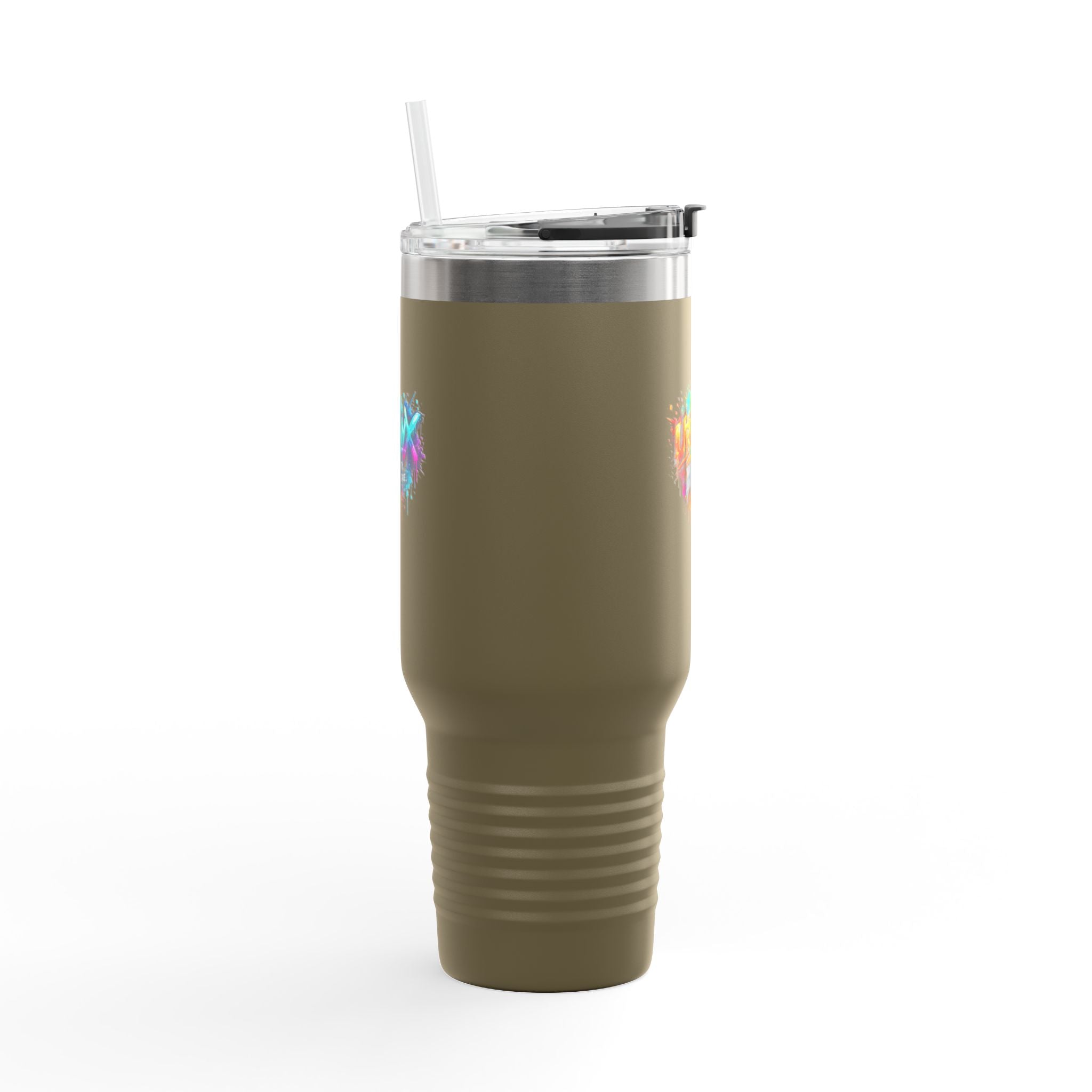 Urbanyx 40oz Insulated Travel Mug — Urban Graffiti 'Urban X' Colorful Logo