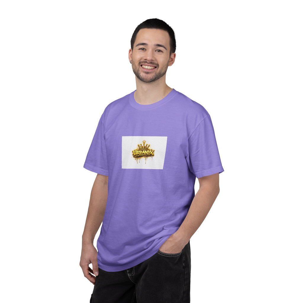Crowned Urbanaxy Logo T-Shirt — Gold Drip Streetwear Tee