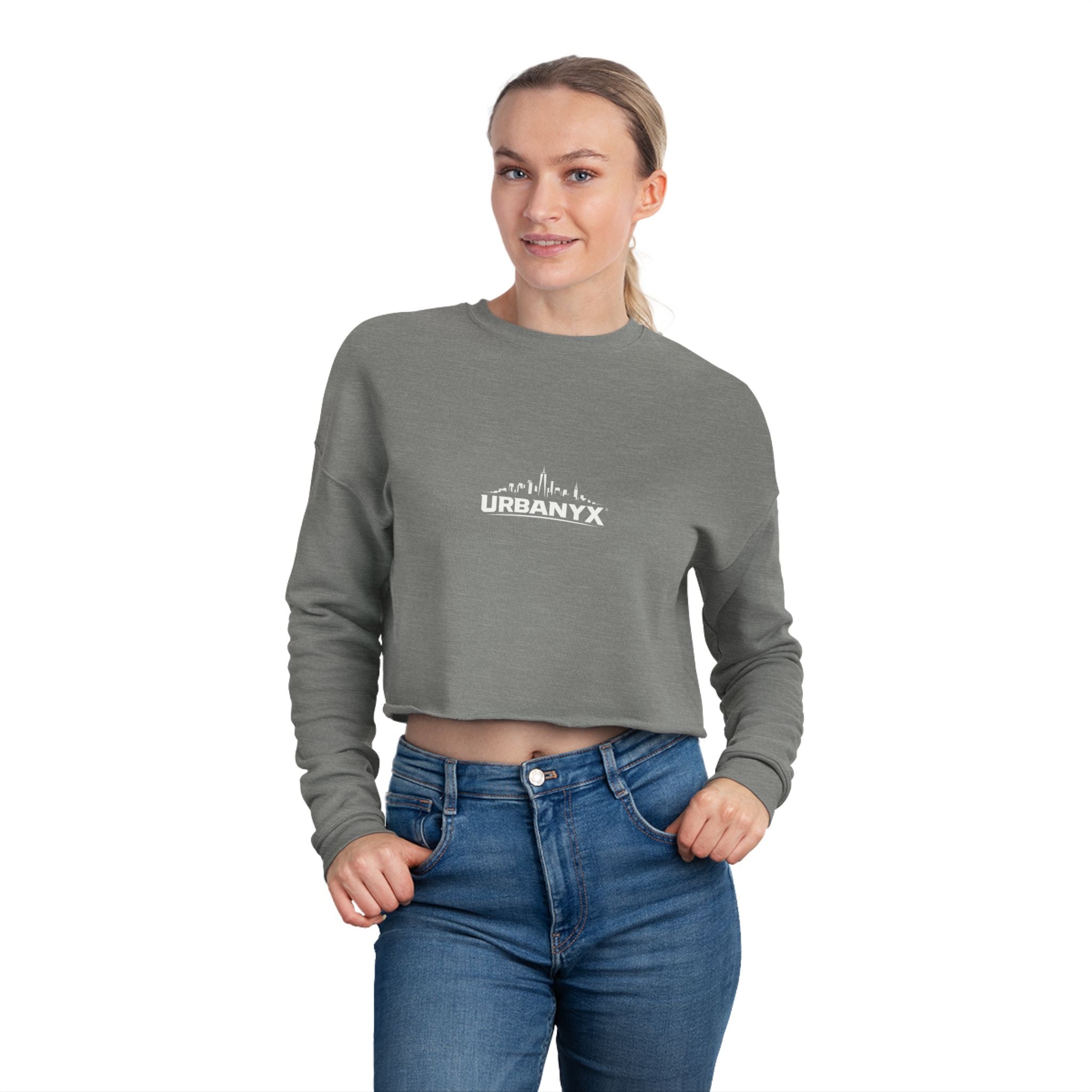 Cropped Sweatshirt — 'Wear the City, Live the Culture' Urban Graphic