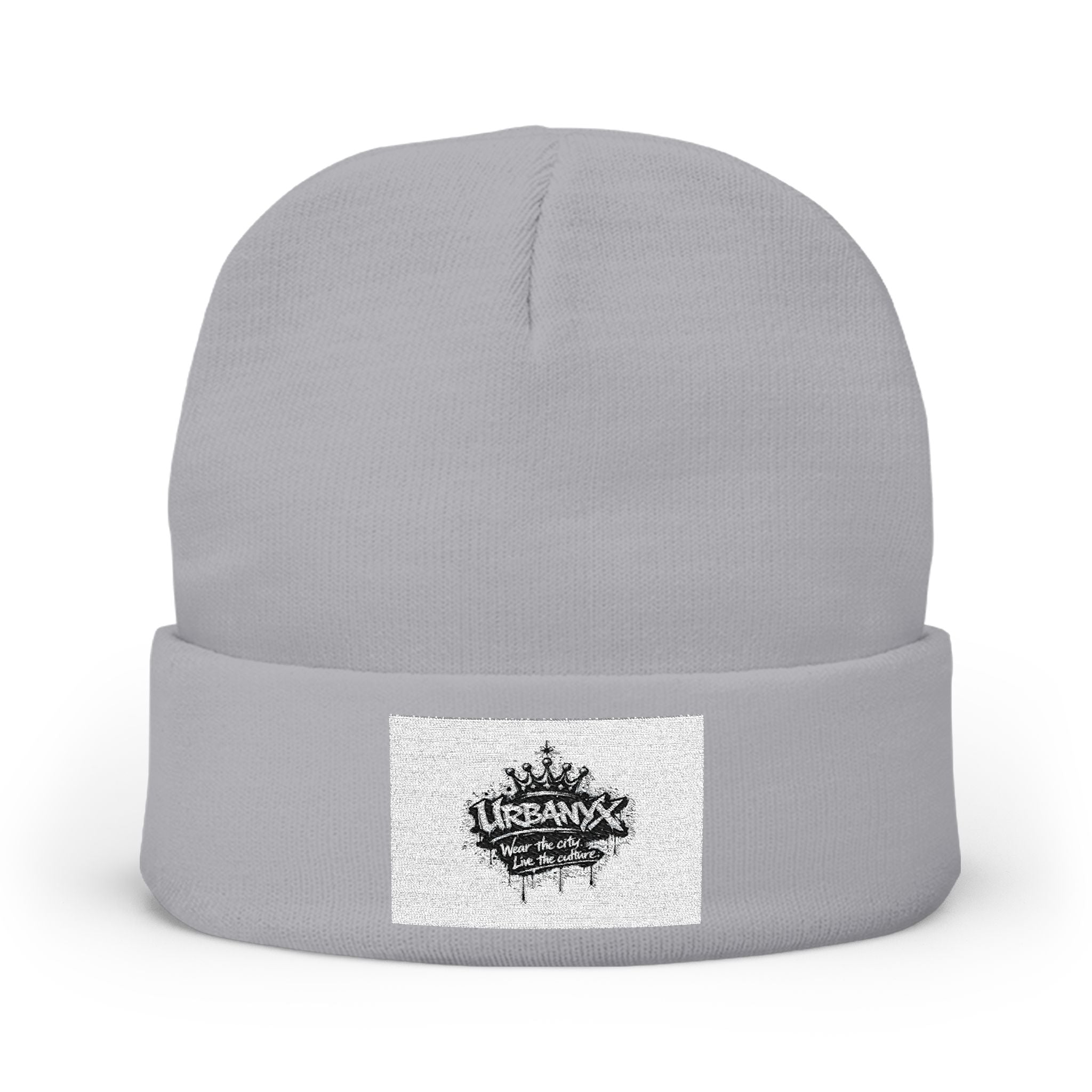 Embroidered Crown Knit Beanie – Vintage Crown Logo Winter Hat