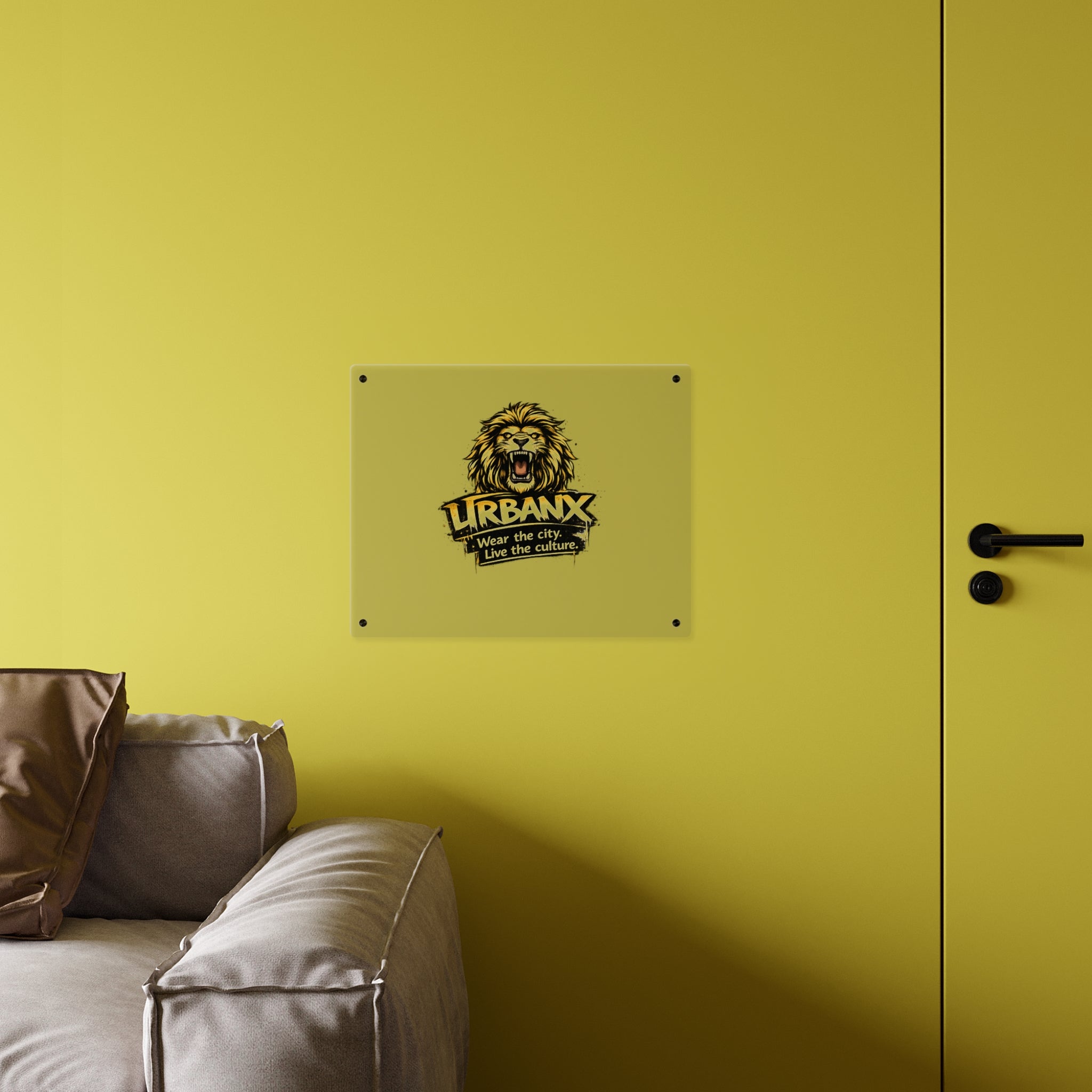 Urbanyx Acrylic Wall Art Panel — UrbanX Roaring Lion Logo Decor