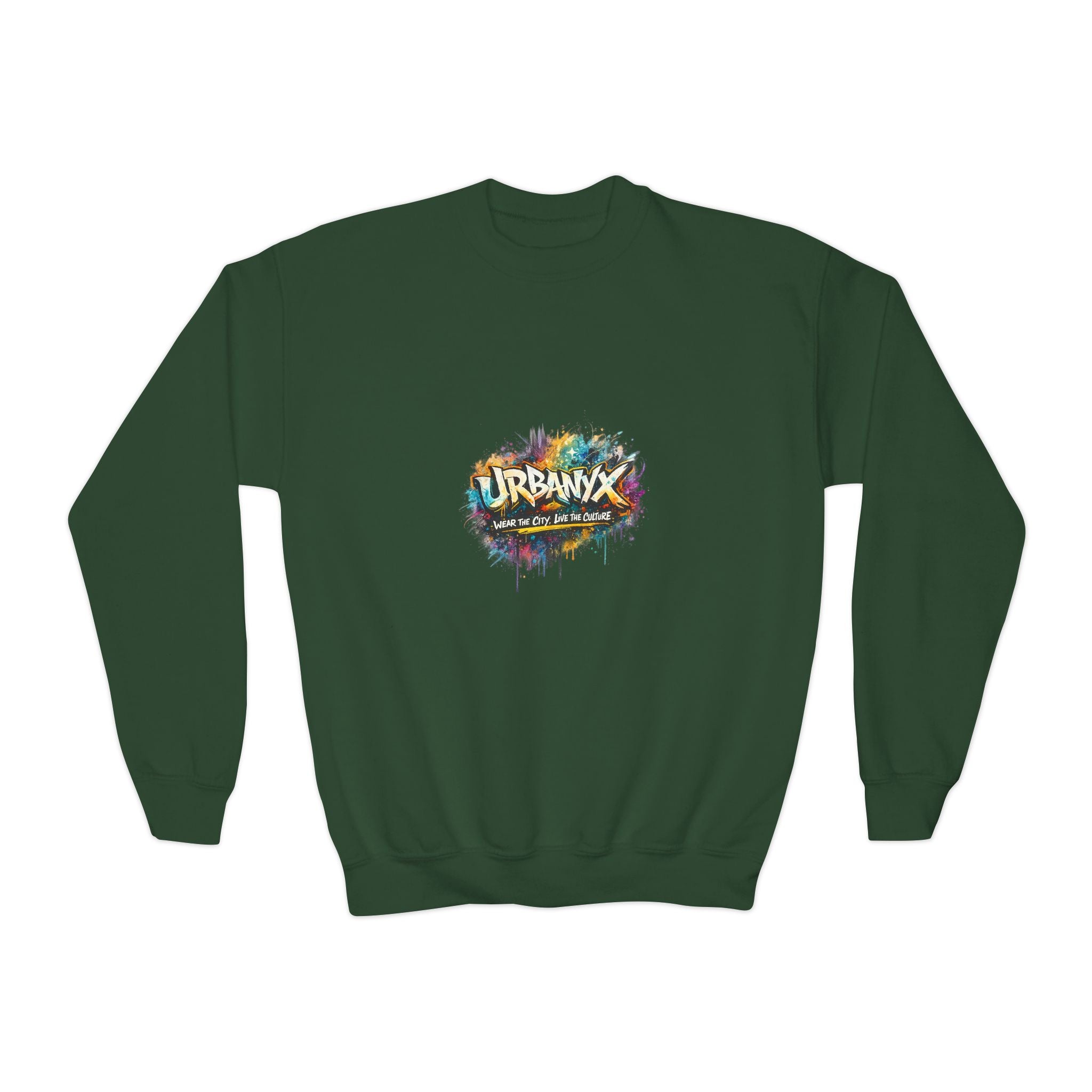 Urbanyx Youth Sweatshirt — 'Urbana' Colorful Graffiti Crewneck