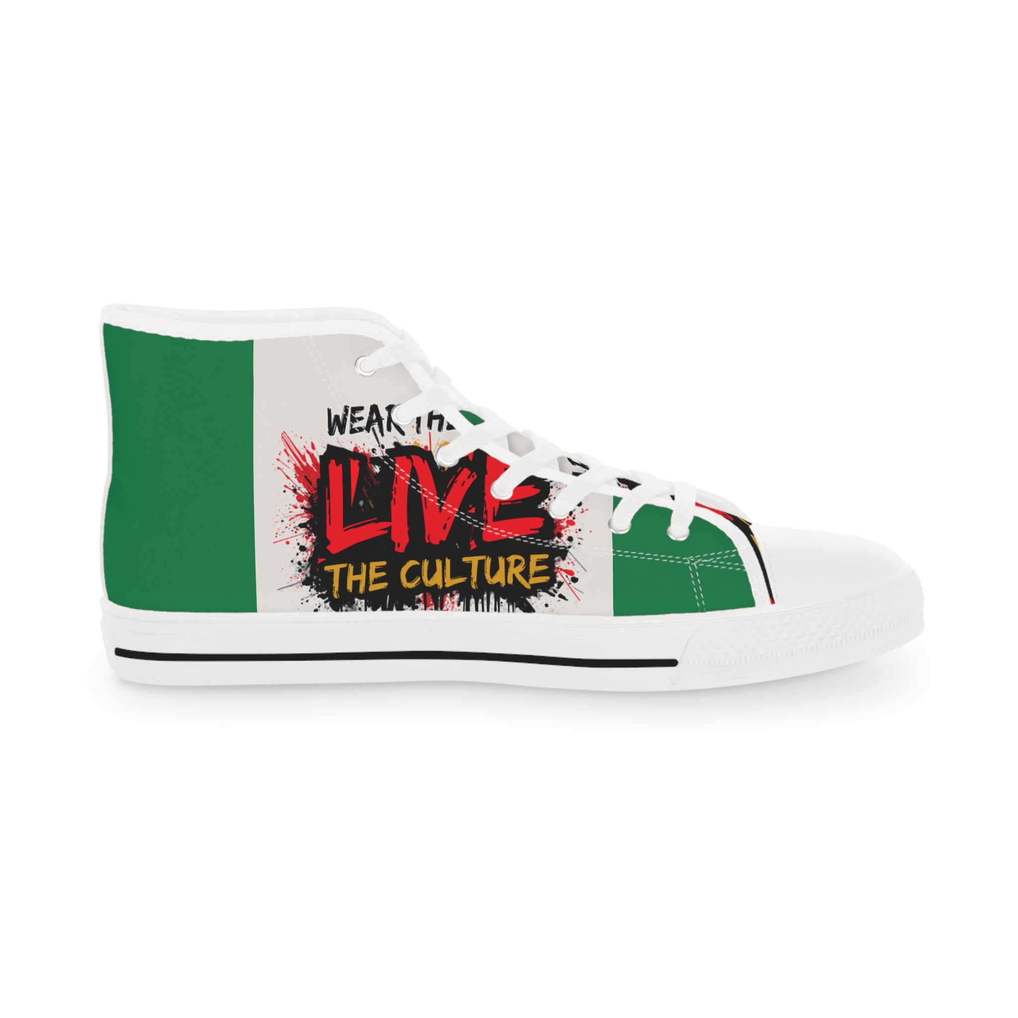 High Top Sneakers — "Wear In Love The Culture" Graphic Streetwear