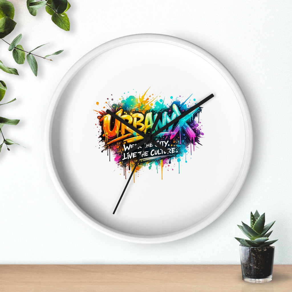 Urbanyx Graffiti Wall Clock — Colorful Street Art "Urban" Design