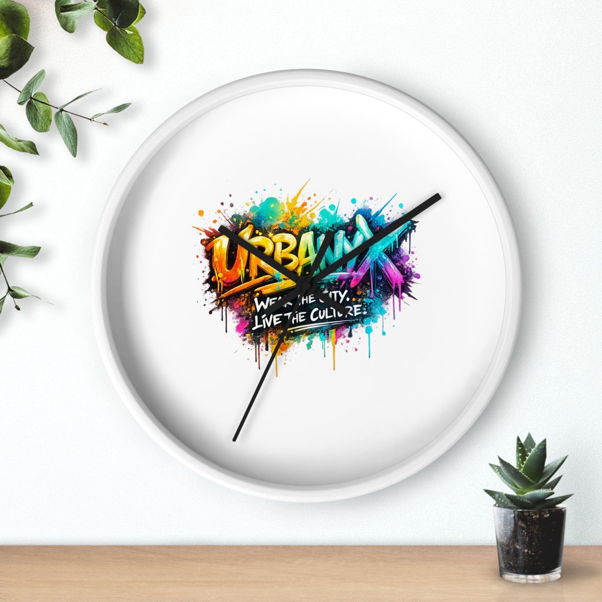 Urbanyx Graffiti Wall Clock — Colorful Street Art "Urban" Design