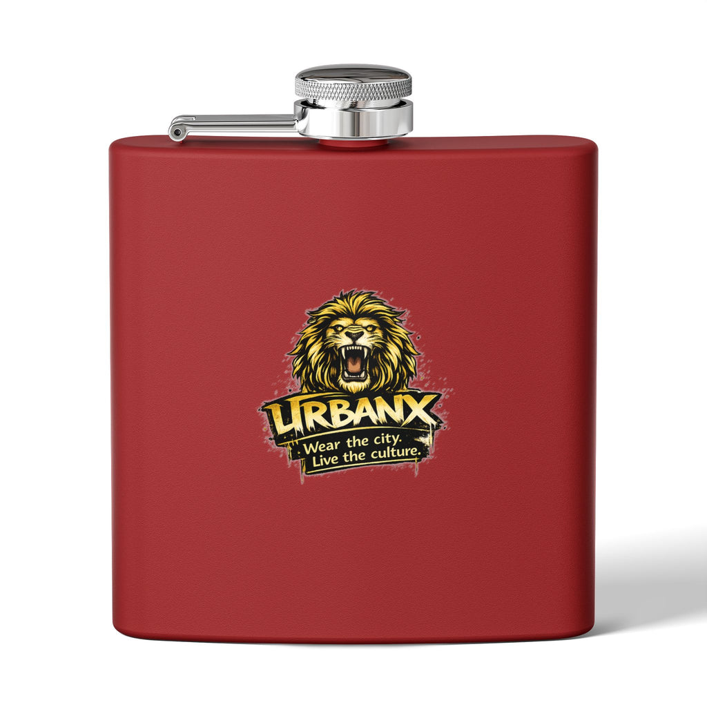 Urbanyx Flask — UrbanX Lion Logo 6oz Stainless Steel Hip Flask