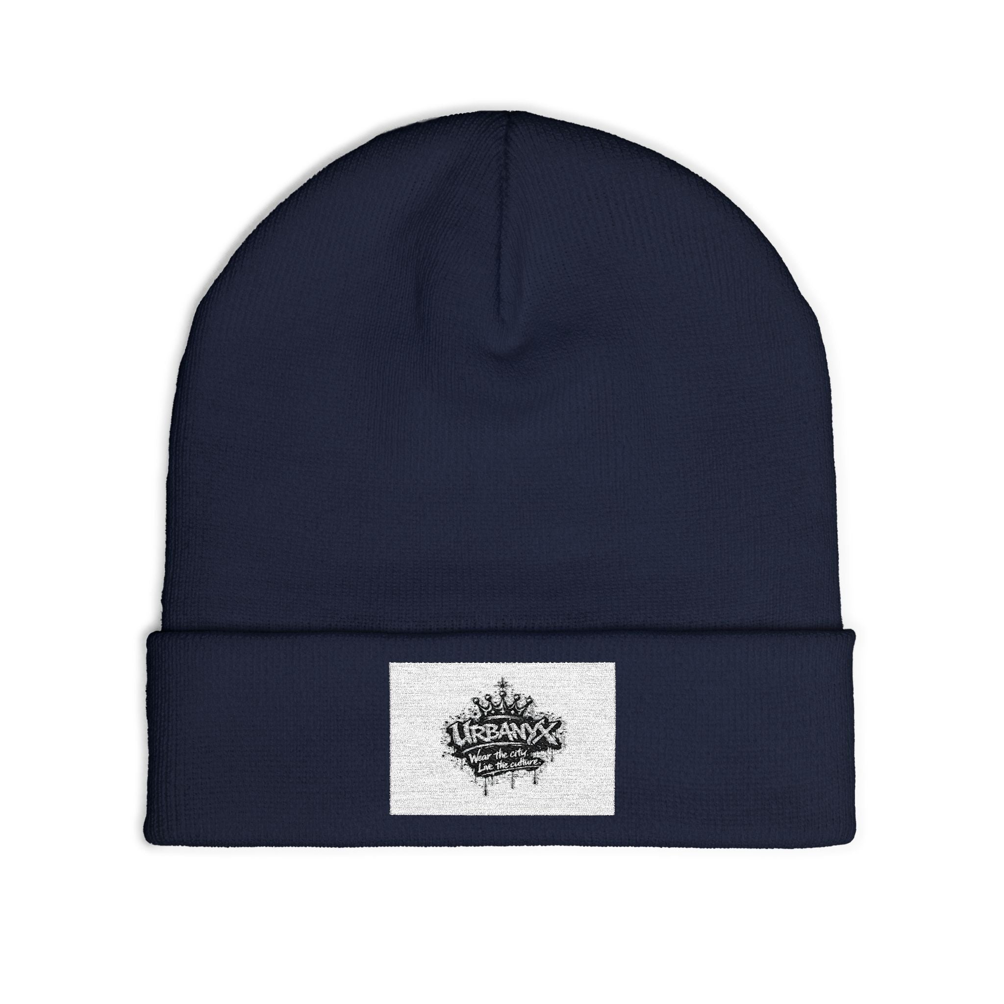 Embroidered Crown Knit Beanie – Vintage Crown Logo Winter Hat