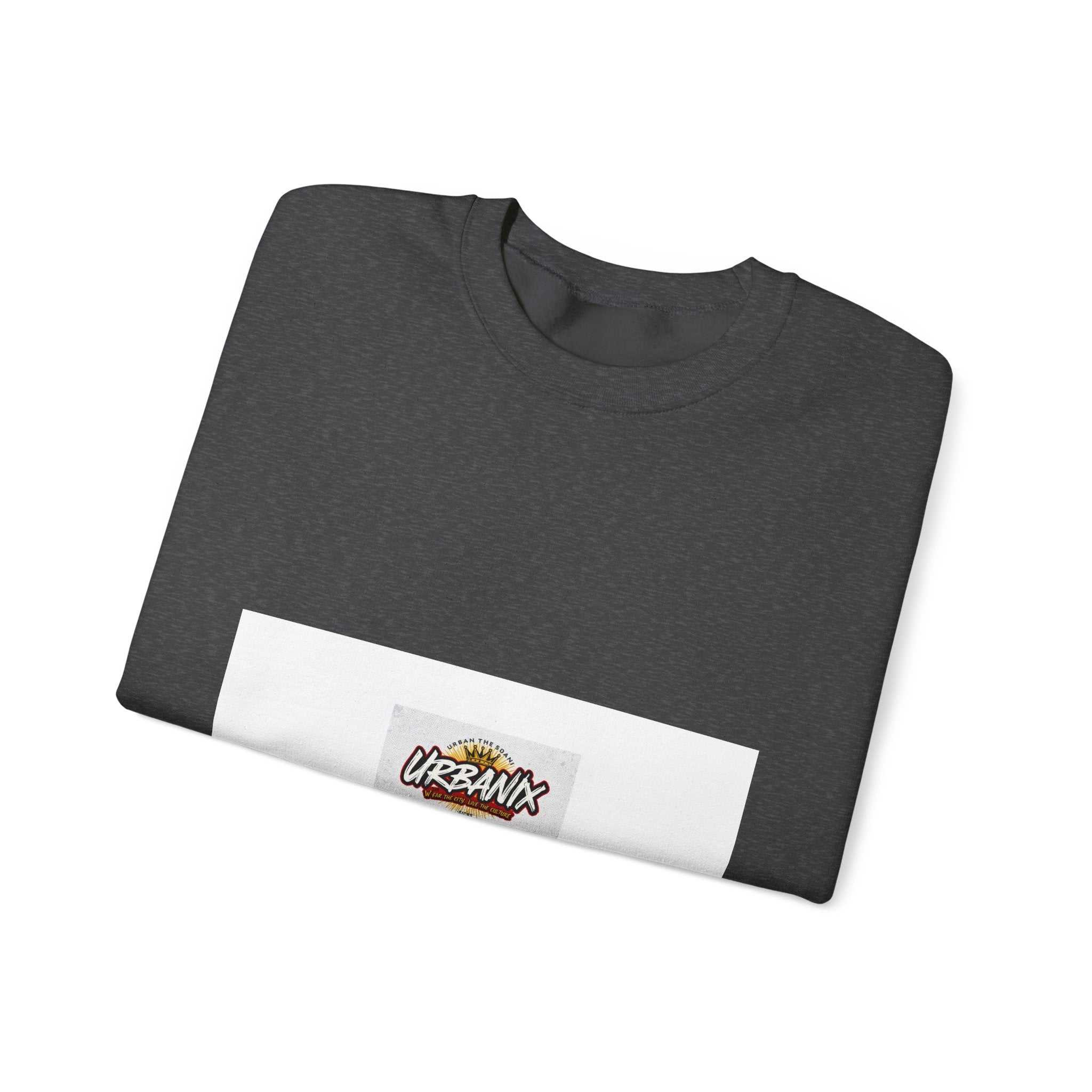 Crewneck Sweatshirt — 'Vibrant Urbanix' Logo Minimalist Streetwear