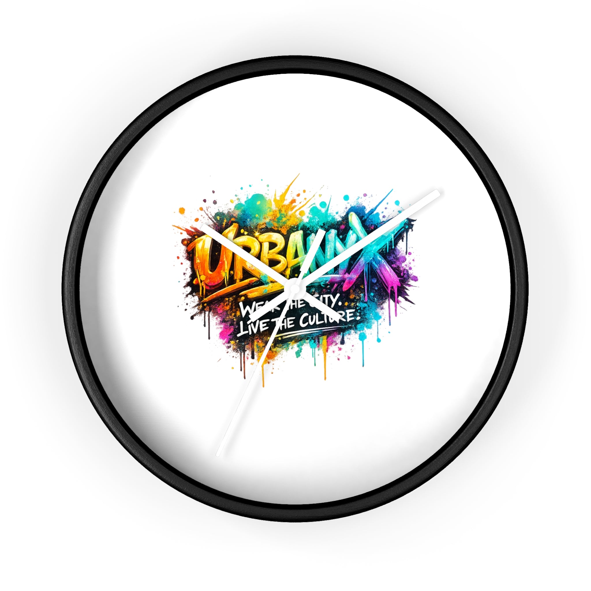 Urbanyx Graffiti Wall Clock — Colorful Street Art "Urban" Design