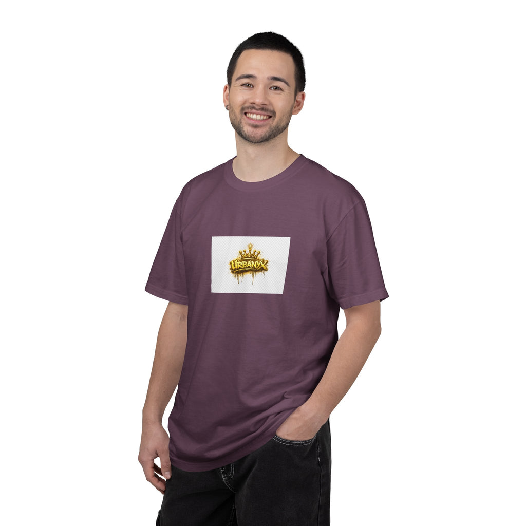 Crowned Urbanaxy Logo T-Shirt — Gold Drip Streetwear Tee