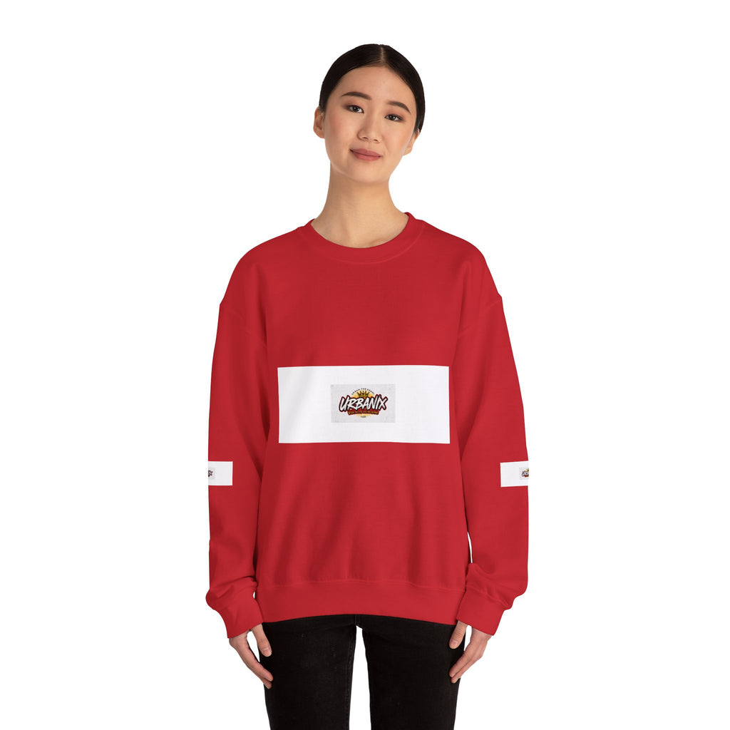 Crewneck Sweatshirt — 'Vibrant Urbanix' Logo Minimalist Streetwear