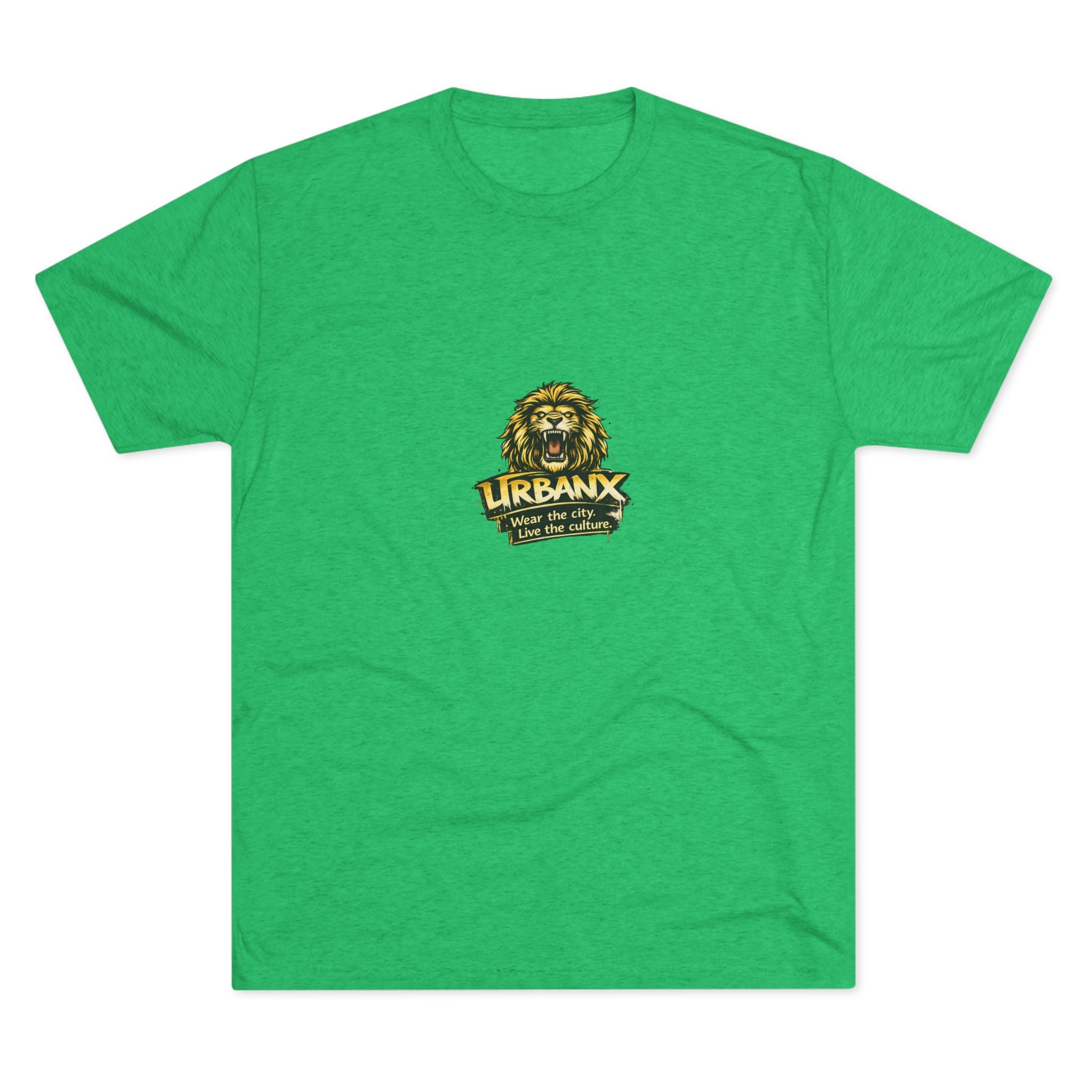 UrbanyX Lion Emblem Tee — "URBANX" Vintage Lion Logo Crew Shirt