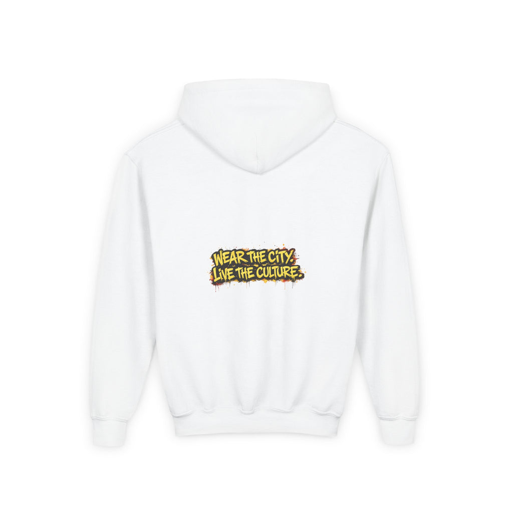 UrbanyX Youth Hoodie — UrbanX Graffiti Crown "Wear the City, Live the Culture" Streetwear