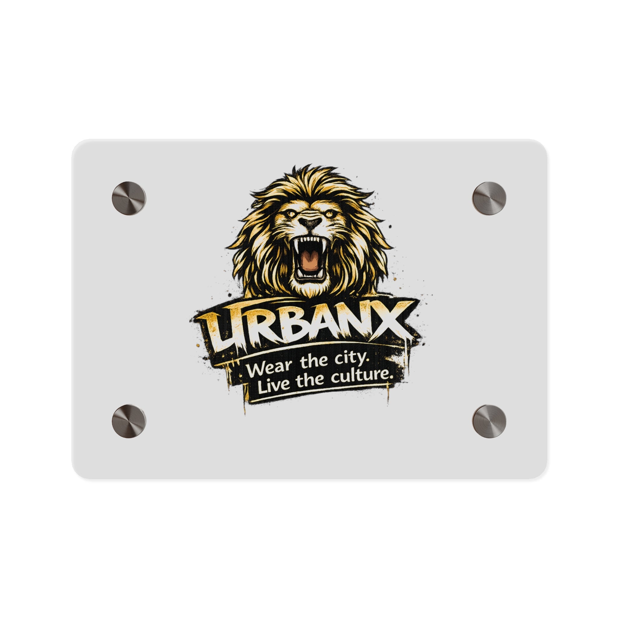 Urbanyx Acrylic Wall Art Panel — UrbanX Roaring Lion Logo Decor