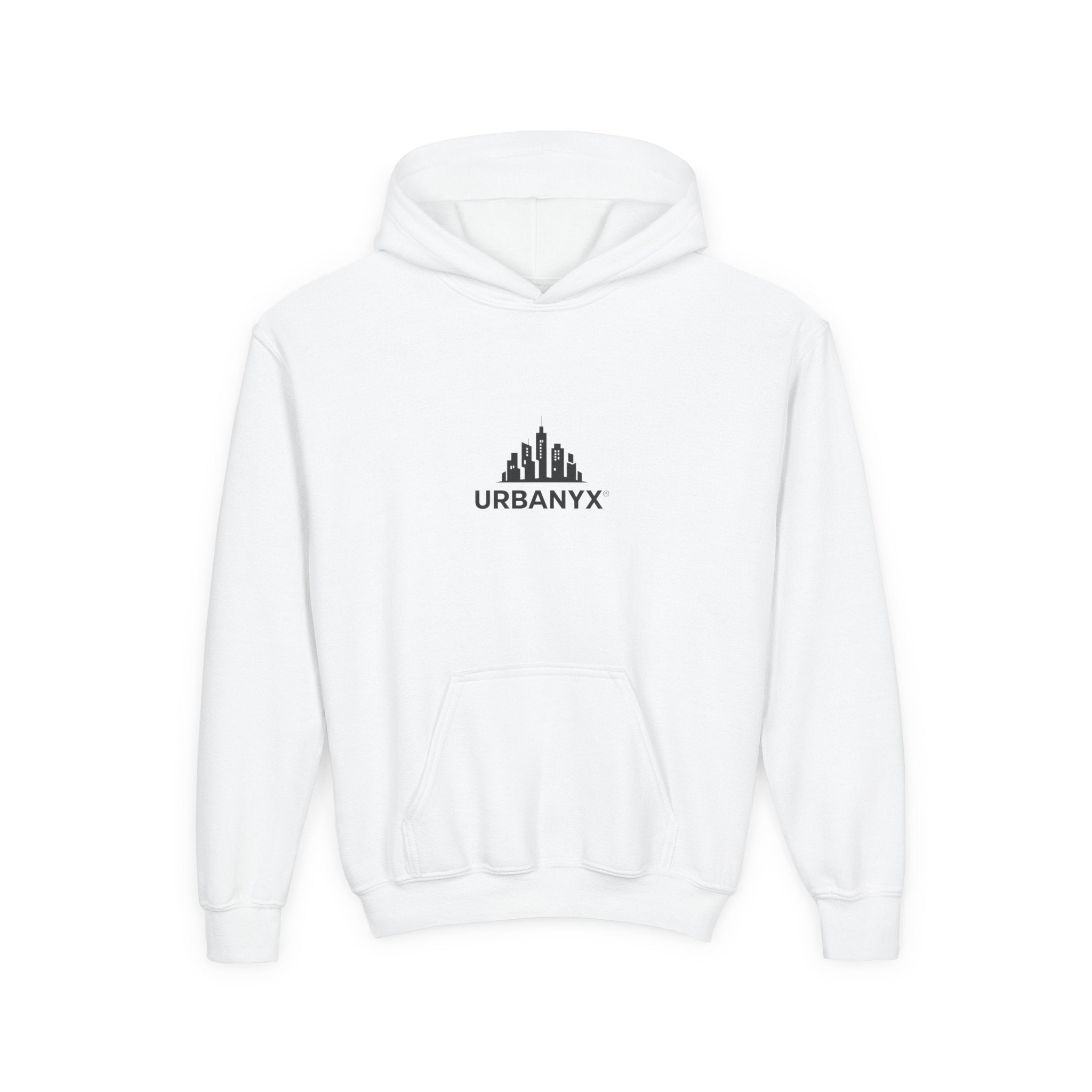 Urbanyx Kids Hoodie — UrbanX Logo Front & Colorful Graffiti Back Youth Sweatshirt