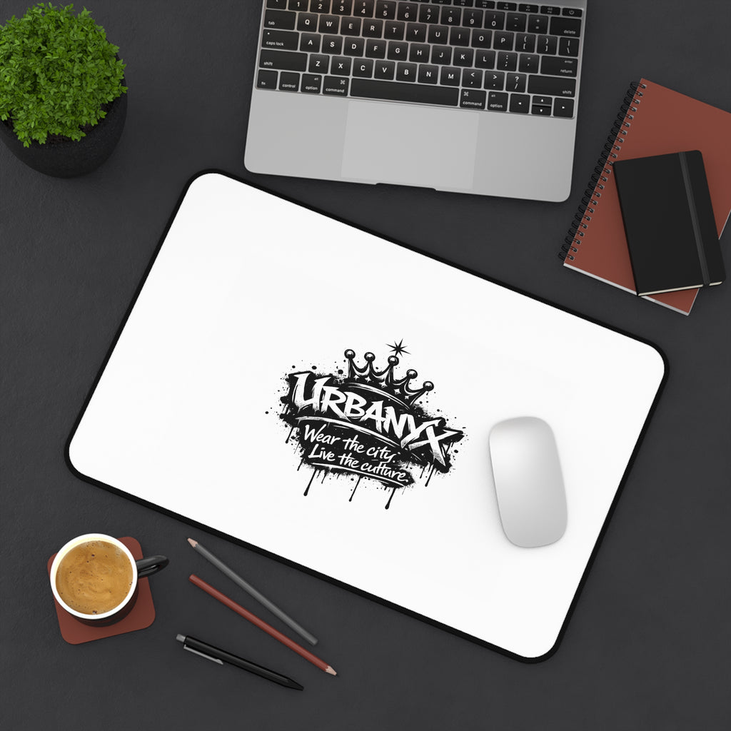 Urbanyx  Crown Desk Mat — Graffiti Logo Mouse Pad for Gamers & Creatives
