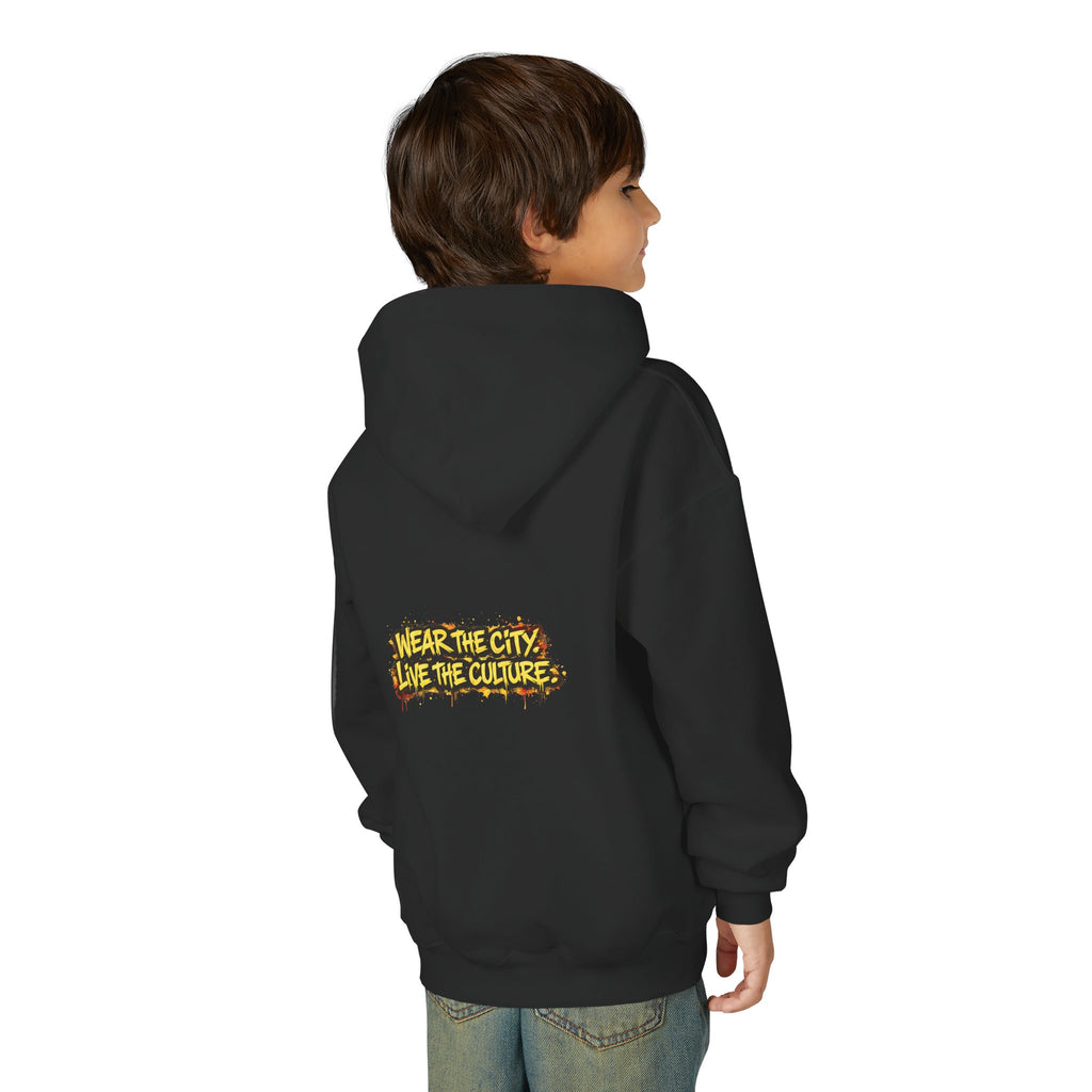 UrbanyX Youth Hoodie — UrbanX Graffiti Crown "Wear the City, Live the Culture" Streetwear