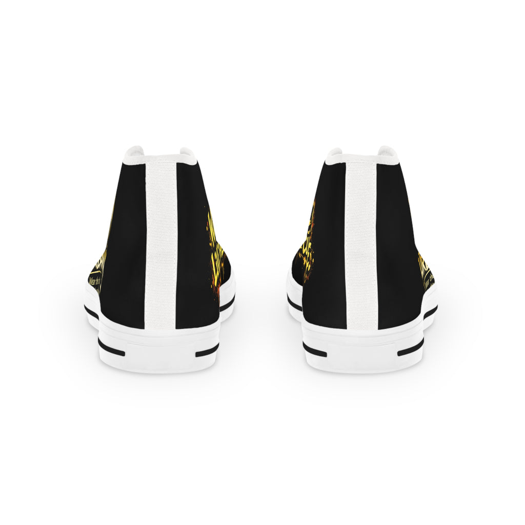 UrbanX High-Top Sneakers — 'Wear the City' Black & Gold Streetwear