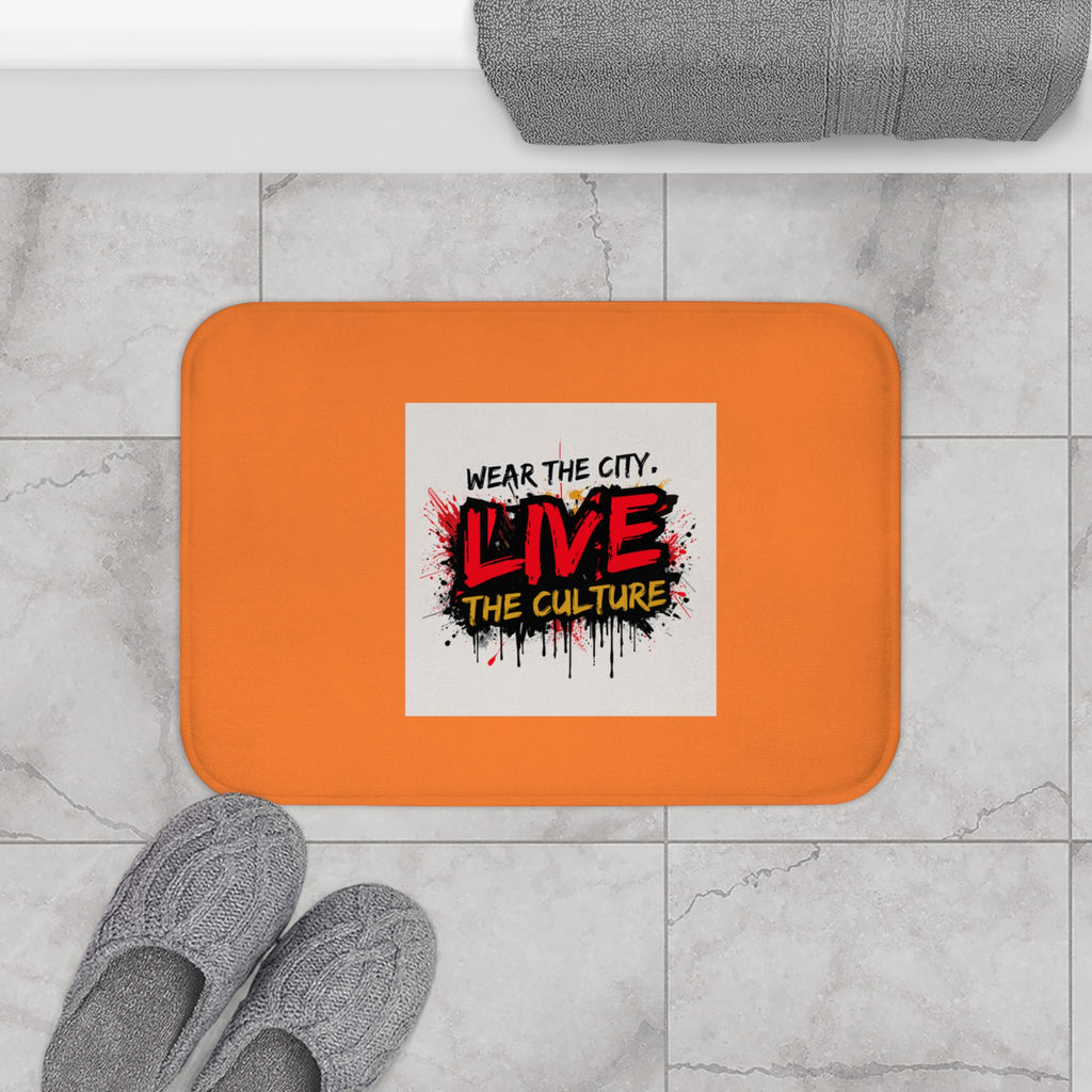 Bath Mat — "Wear the City. Live the Culture" Street Art Graphic