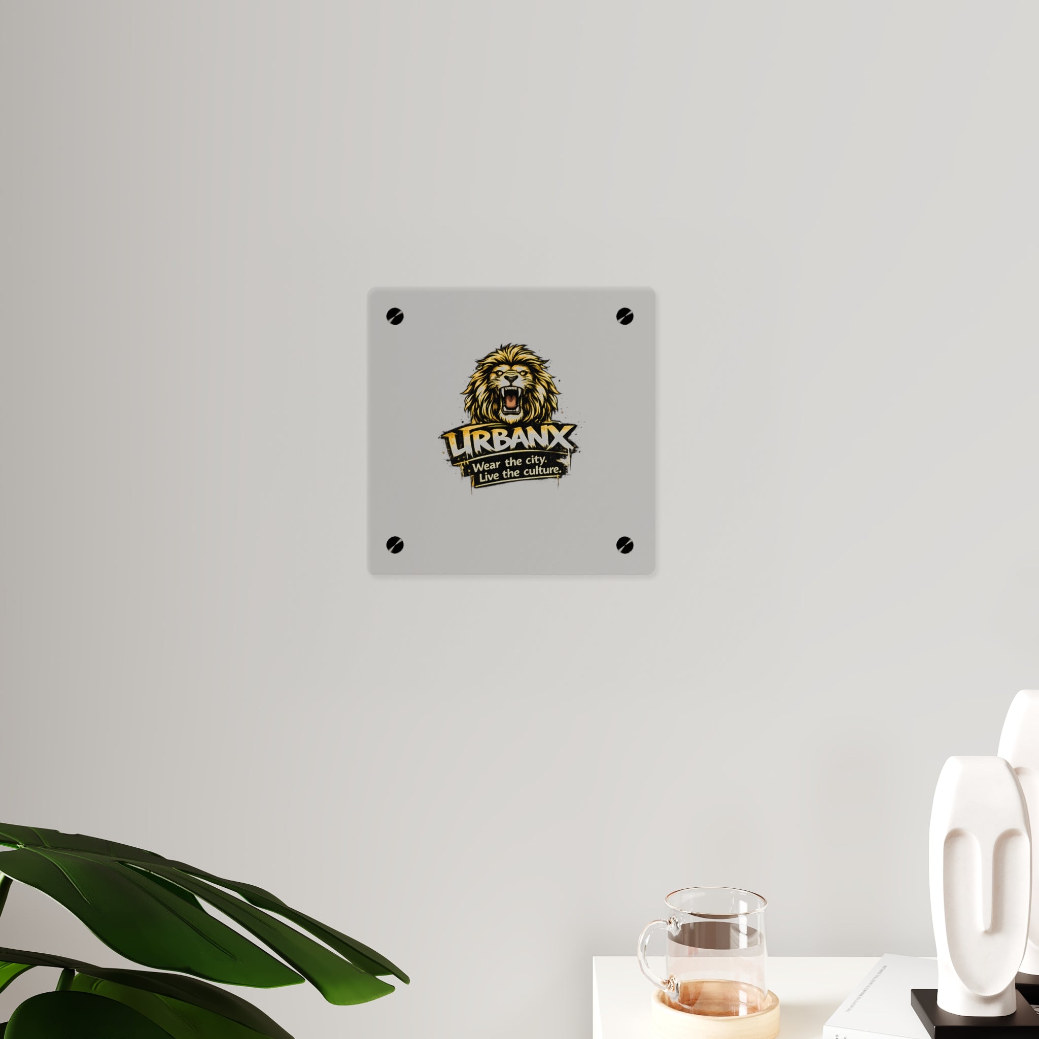 Urbanyx Acrylic Wall Art Panel — UrbanX Roaring Lion Logo Decor