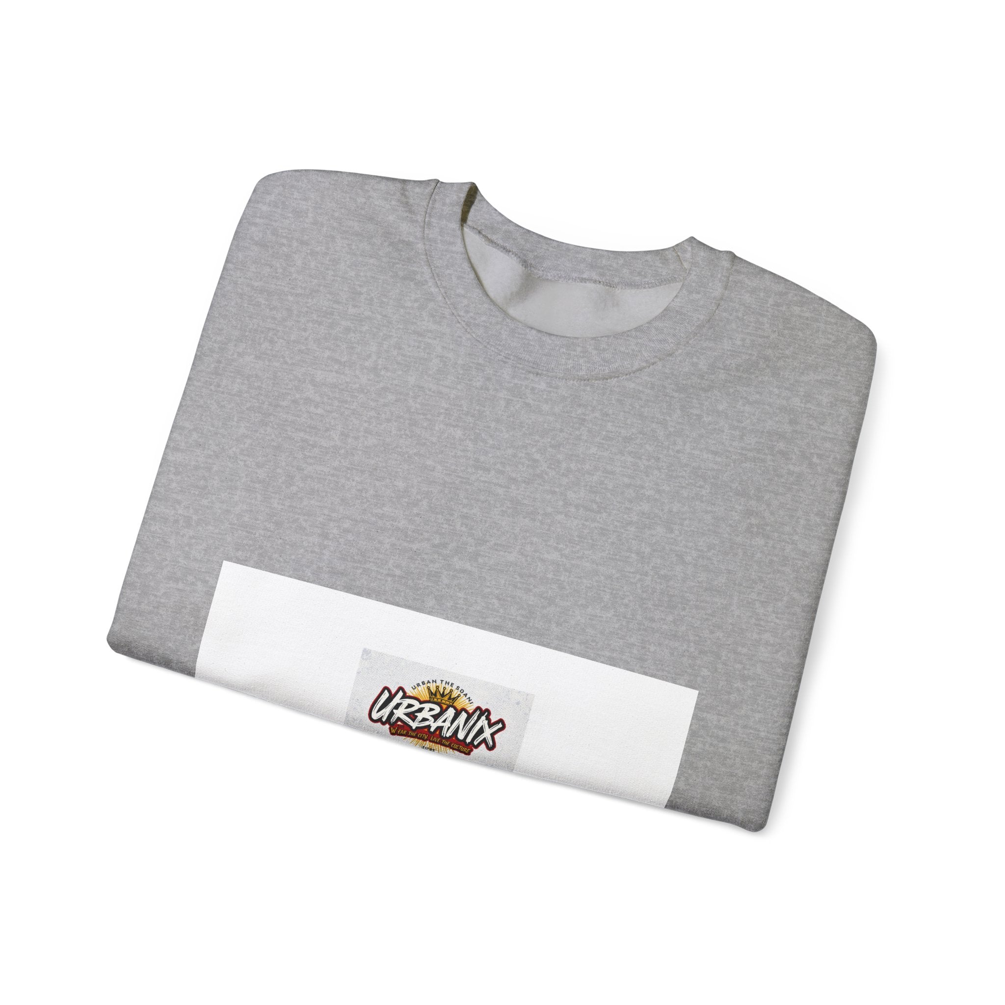 Crewneck Sweatshirt — 'Vibrant Urbanix' Logo Minimalist Streetwear